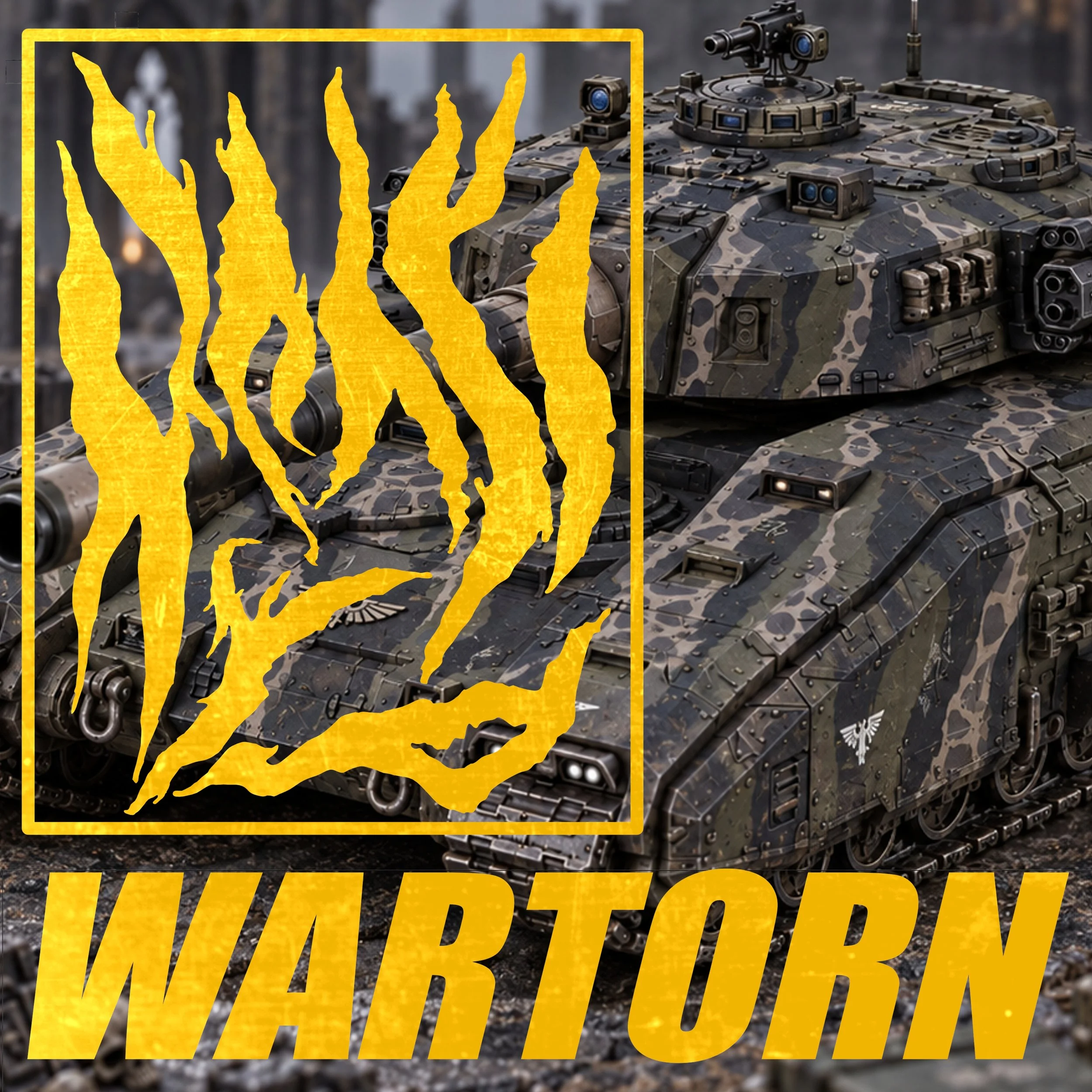 WARTORN - Ripped Camo Stencil for Miniatures & Sci-Fi Armor
