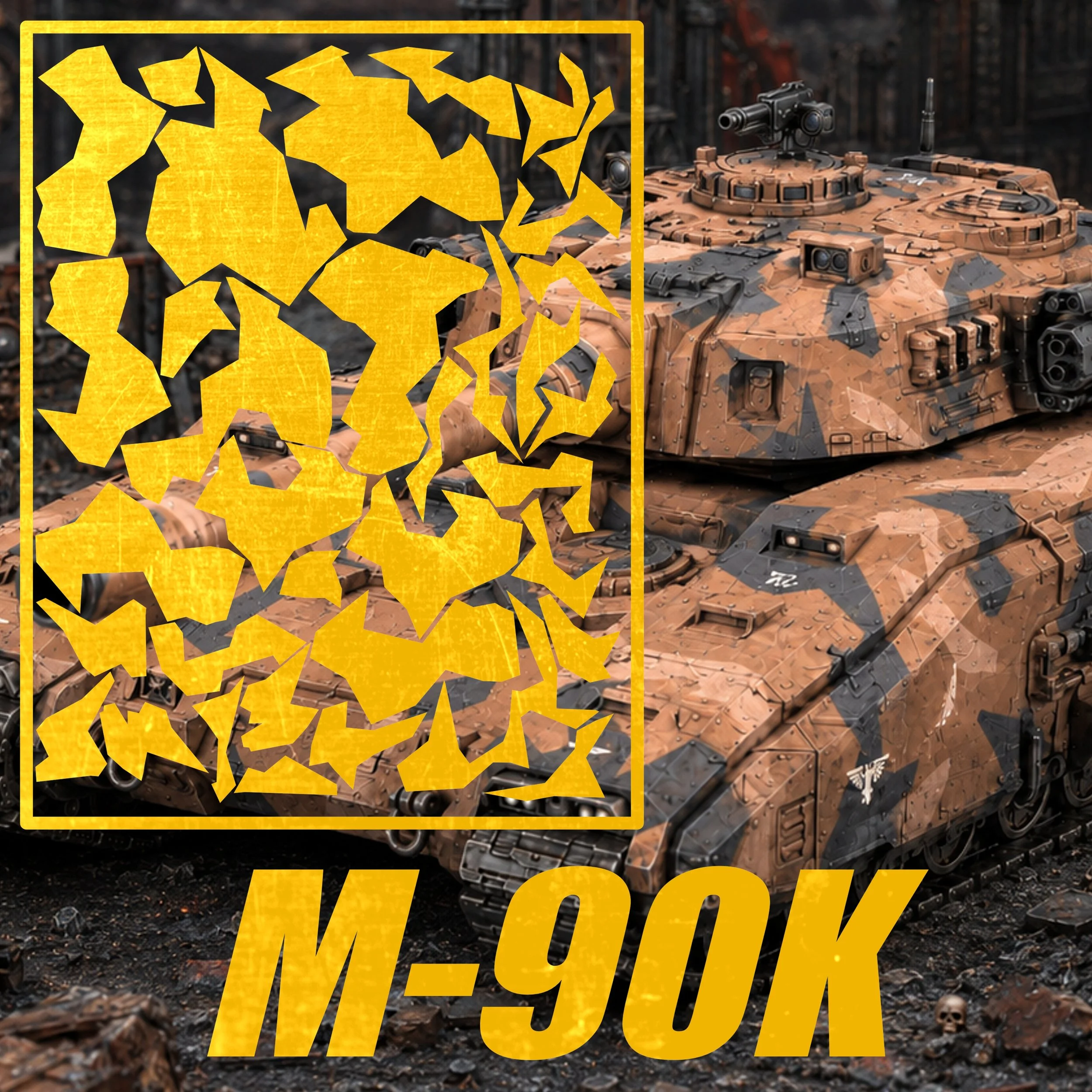 M-90K - Nordic Camo Stencil for Miniatures, Tanks & Wargaming Armor