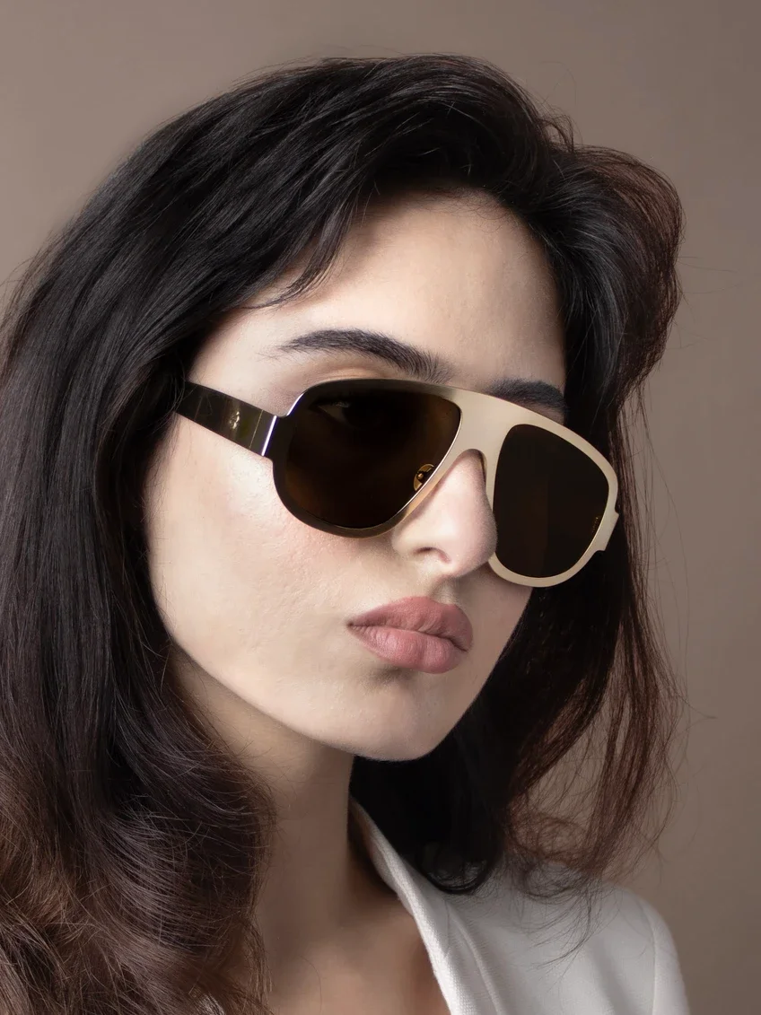 Harlow sunglasses in brushed gold