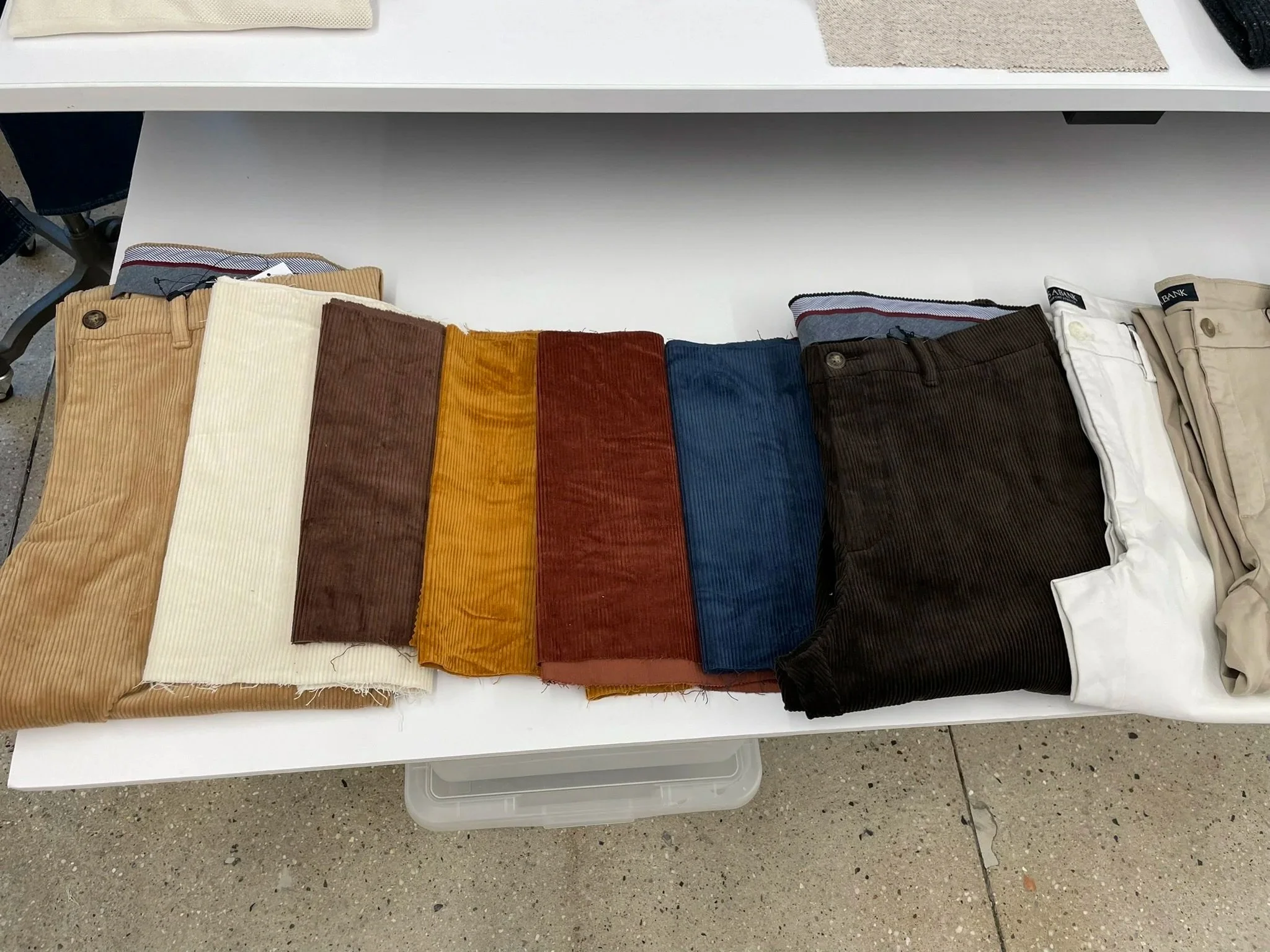Corduroy chino colors