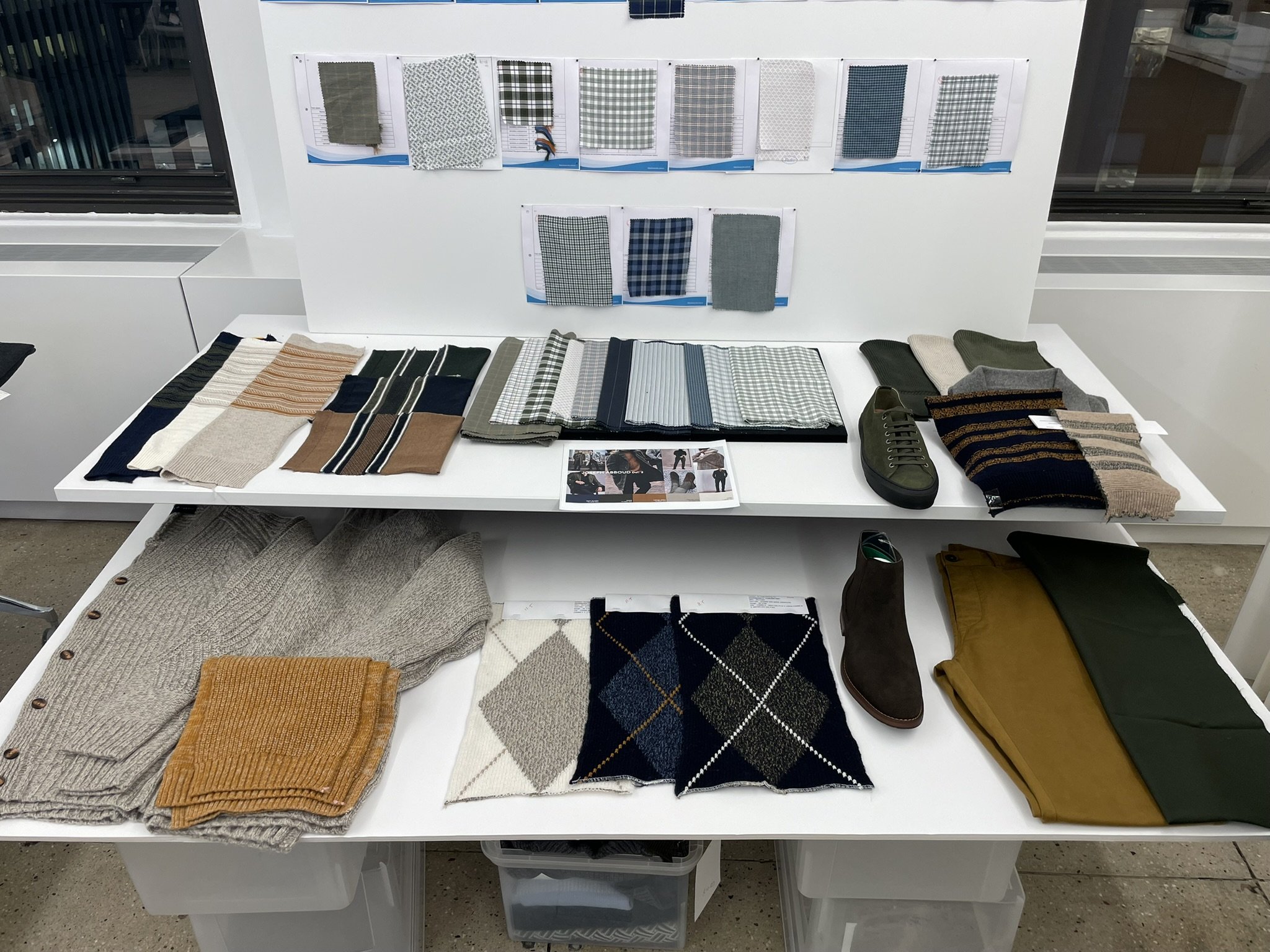 Seasonal sweaters and chino colors