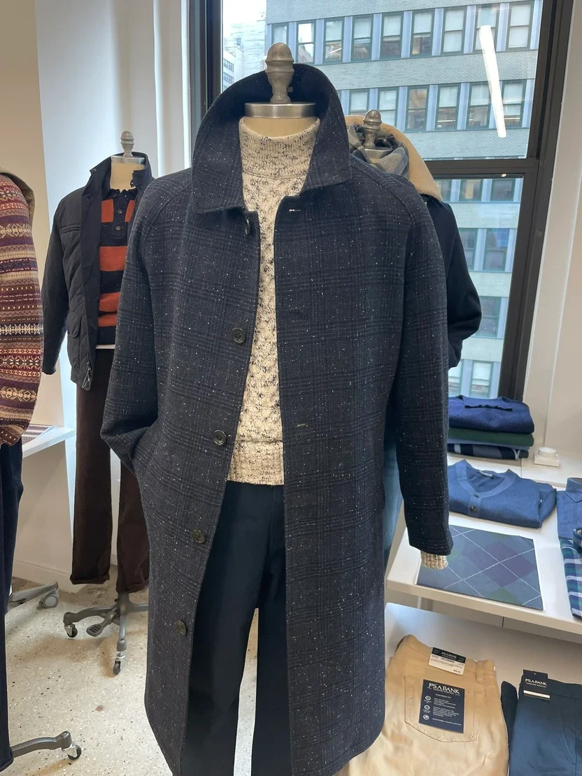 Donegal raglan overcoat