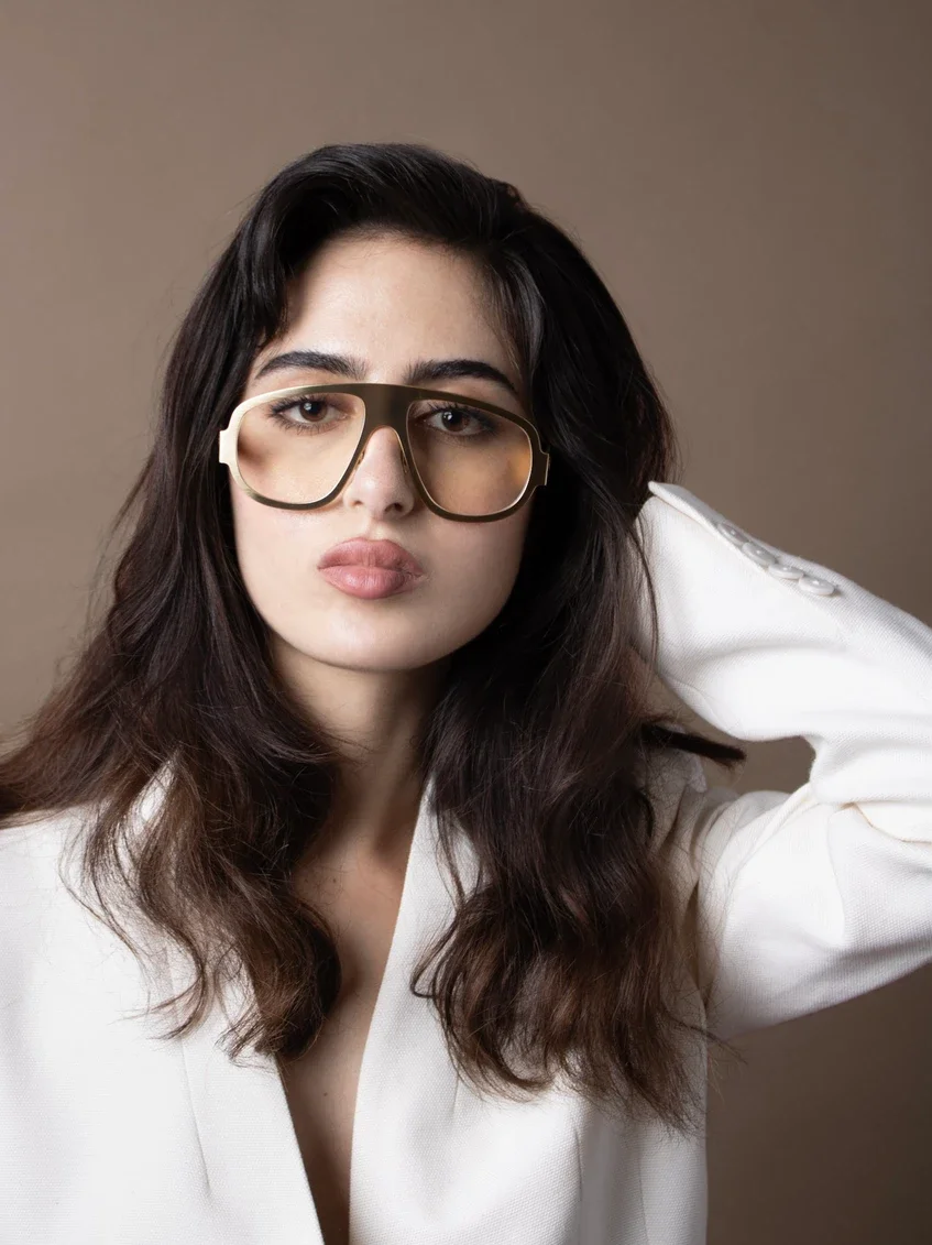 Harlow opticals in brushed gold
