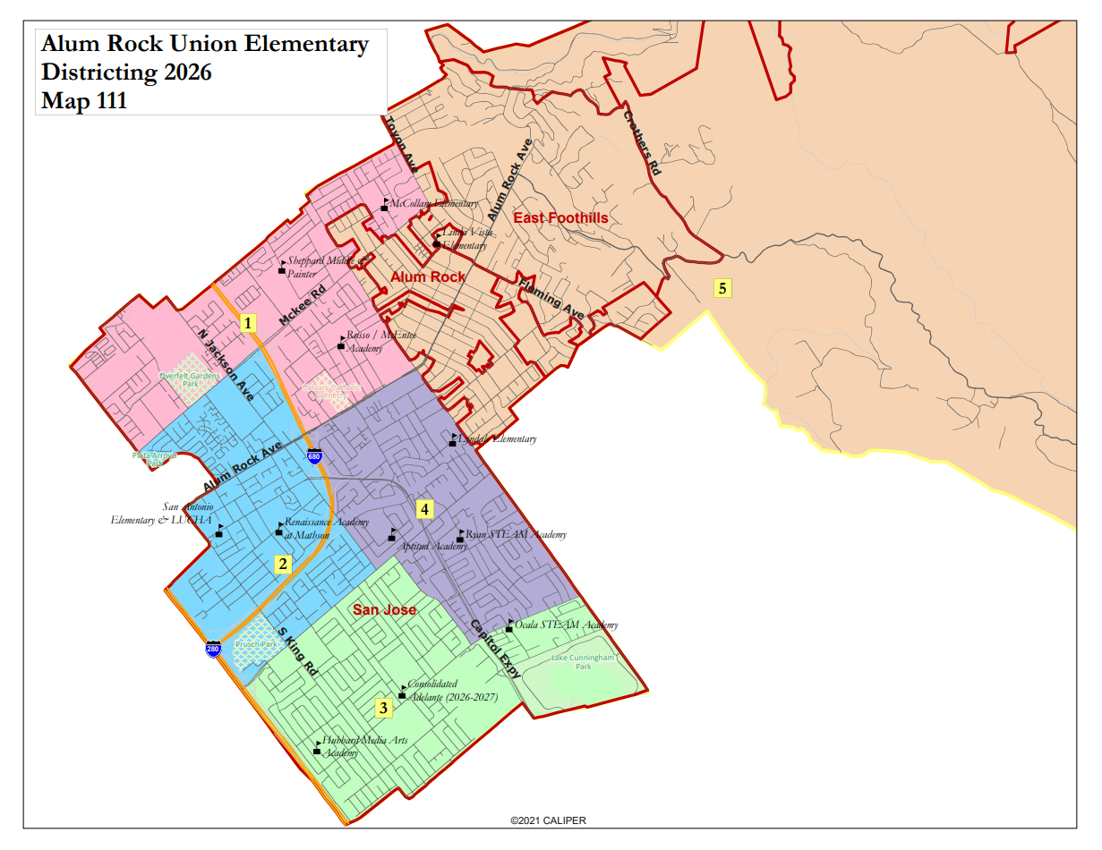 About Alum Rock Trustee Area 3 where Delia Oseguera is running to be School Board member.