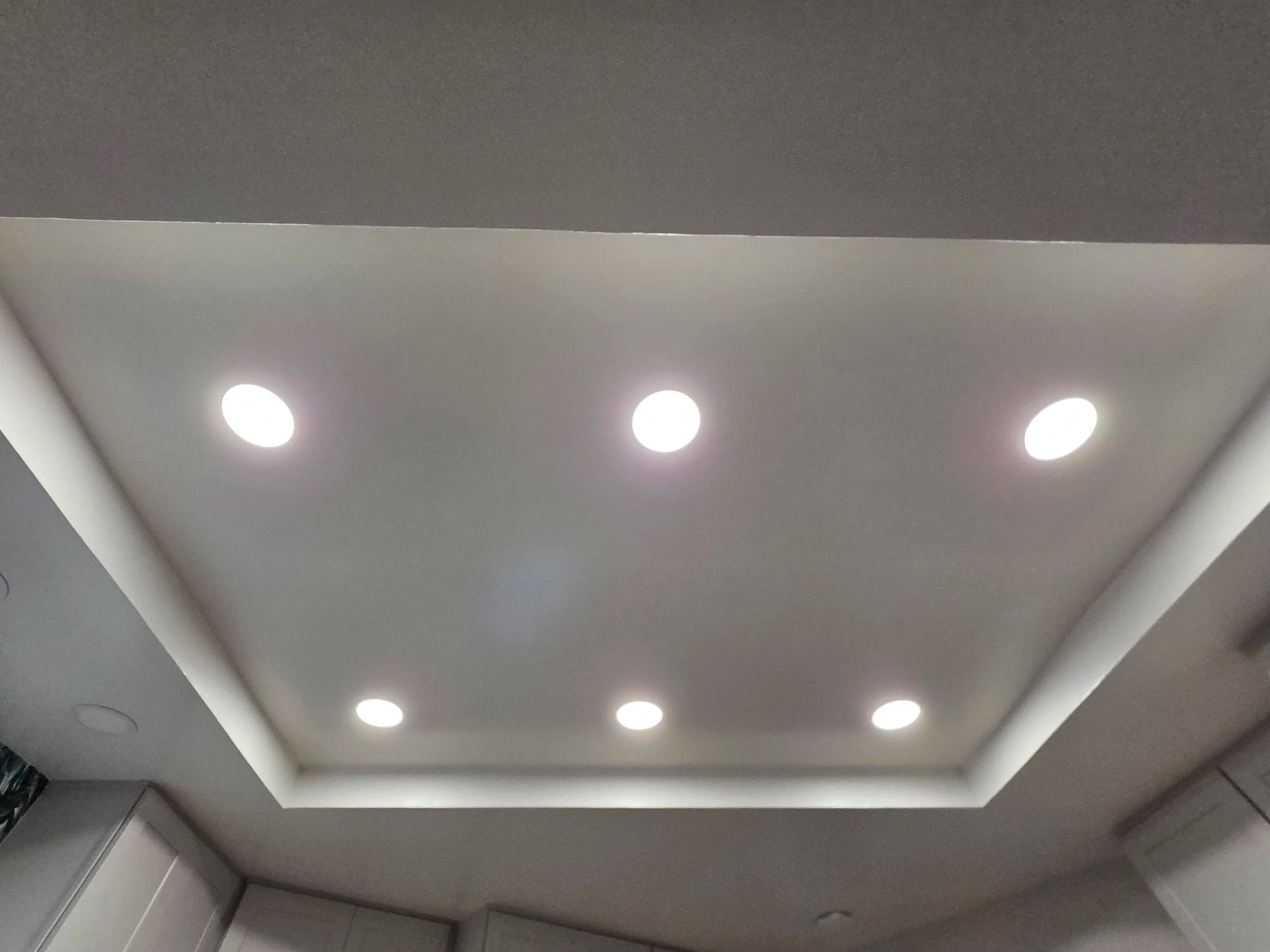 Kitchen lights replaced/installed with modern flush LEDs