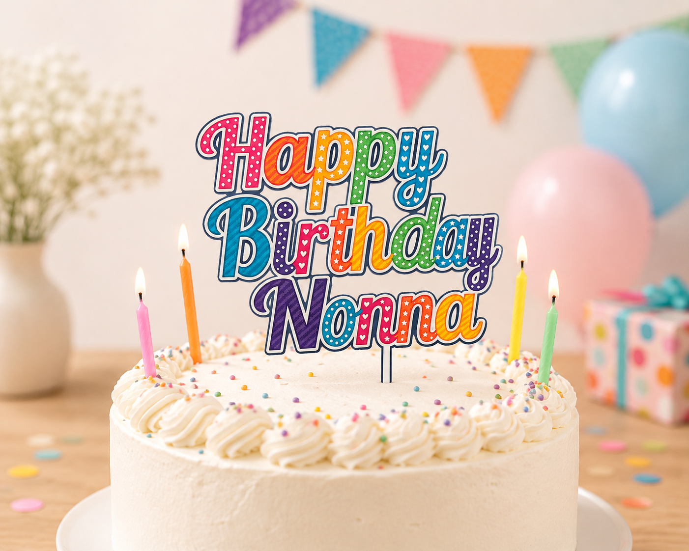 Personalized Birthday Cake Topper