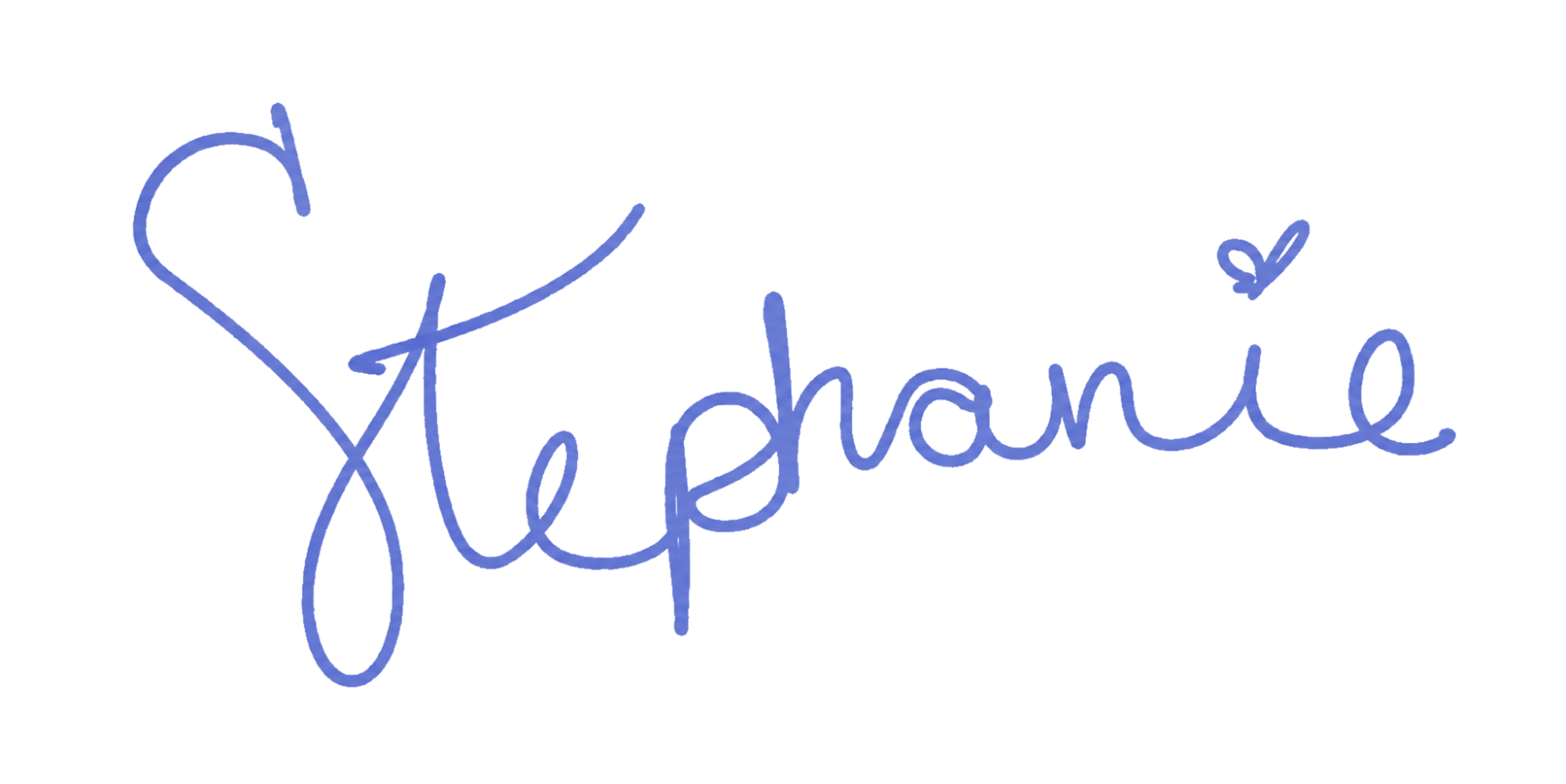 Owner signature: Stephanie with a heart flourish above the "i"