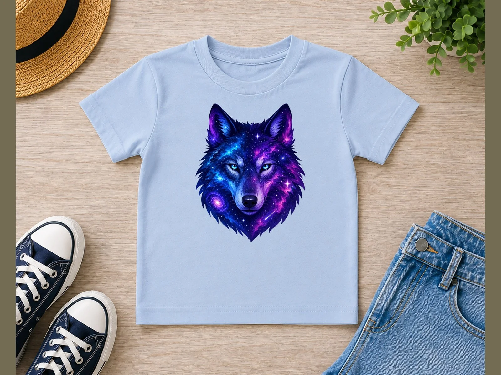 Galaxy Wolf Youth Tee