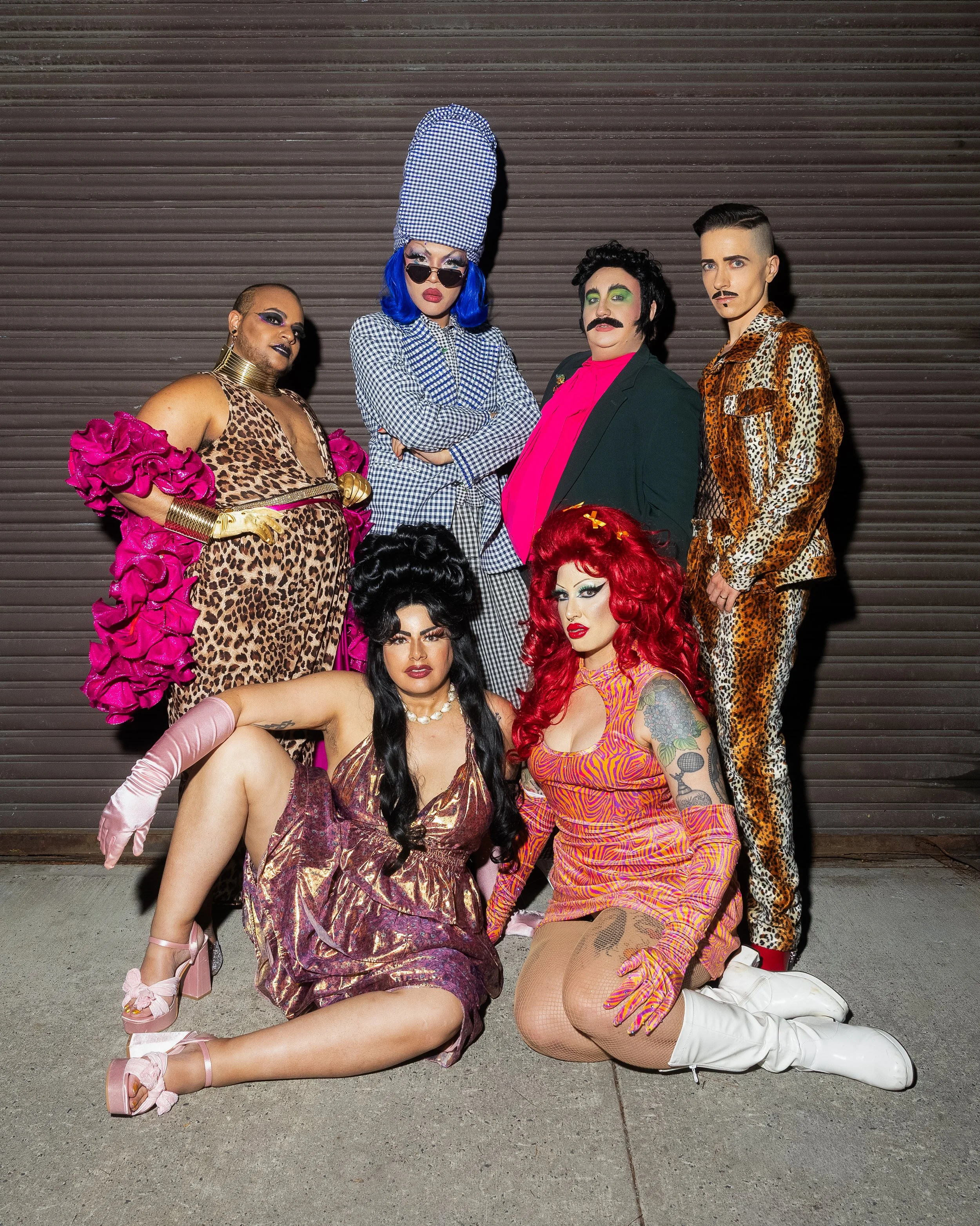 Group photo of drag collective Switch n' Play by Mettie Ostrowski