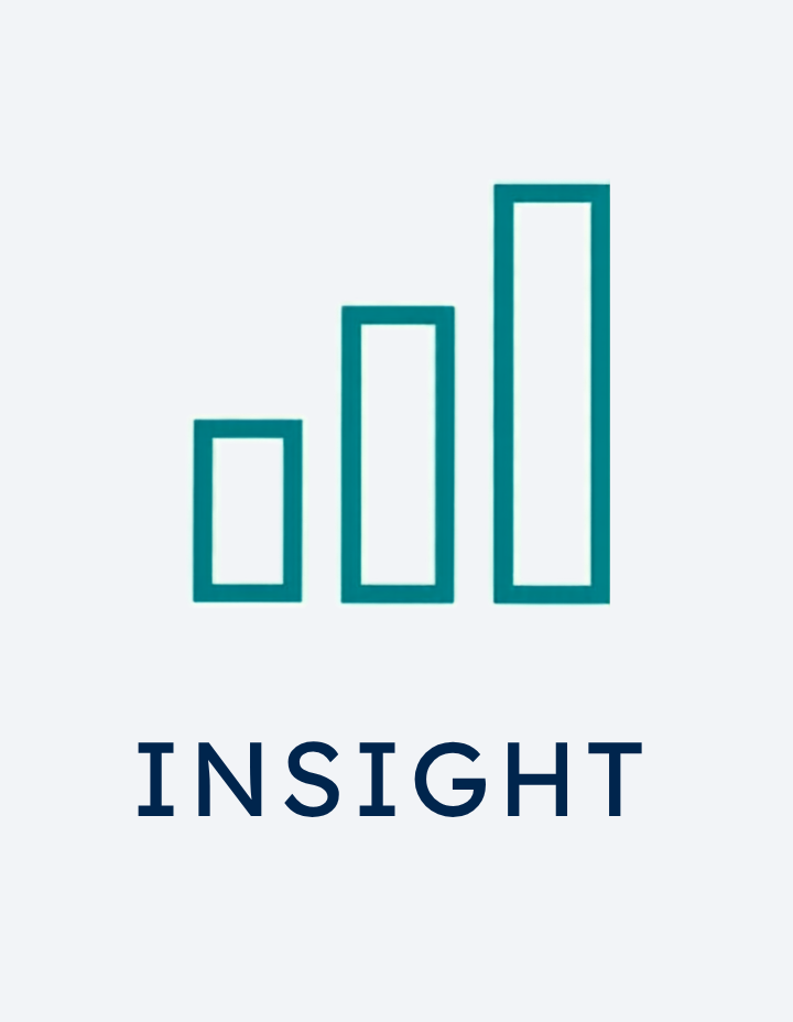 A logo with a bar chart icon above the word 'INSIGHT' in bold blue letters.