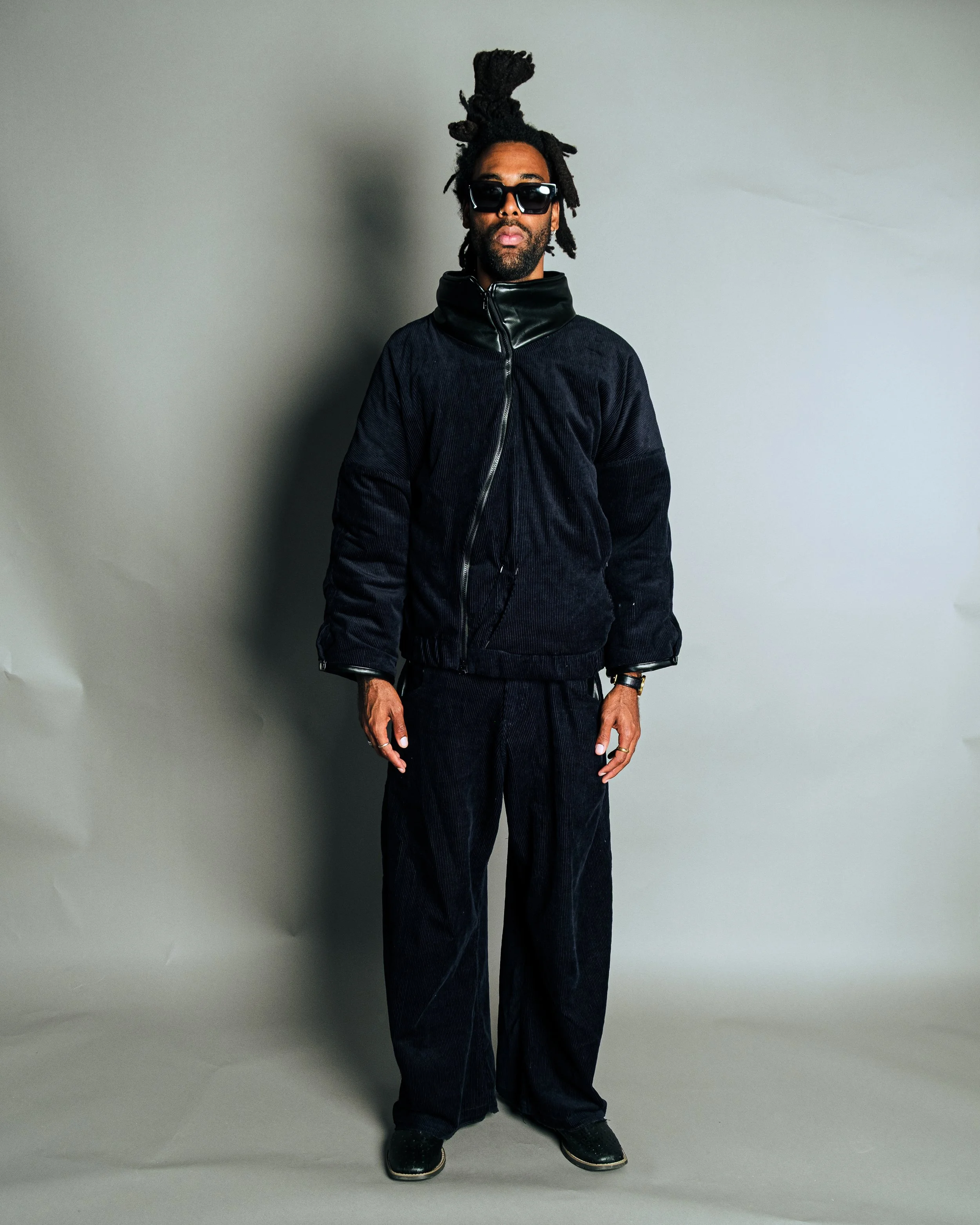Corduroy Asymmetrical Puffer
