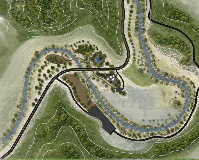 A community landscape proposal at the foothills of the San Gabriel Mountains, integrating ecological restoration, cultural heritage, education, and outdoor recreation.