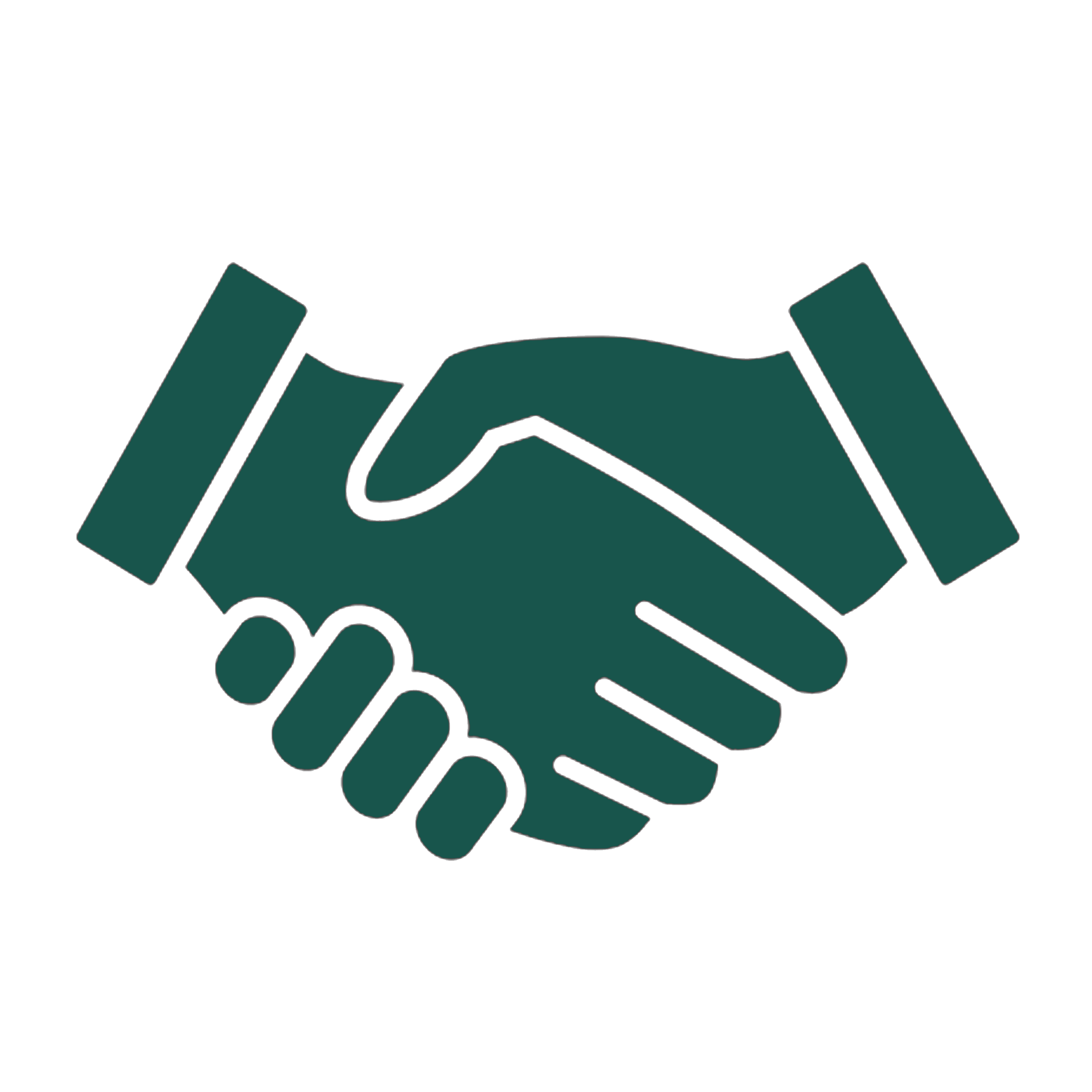 Illustration of two hands holding each other, symbolizing support and care.
