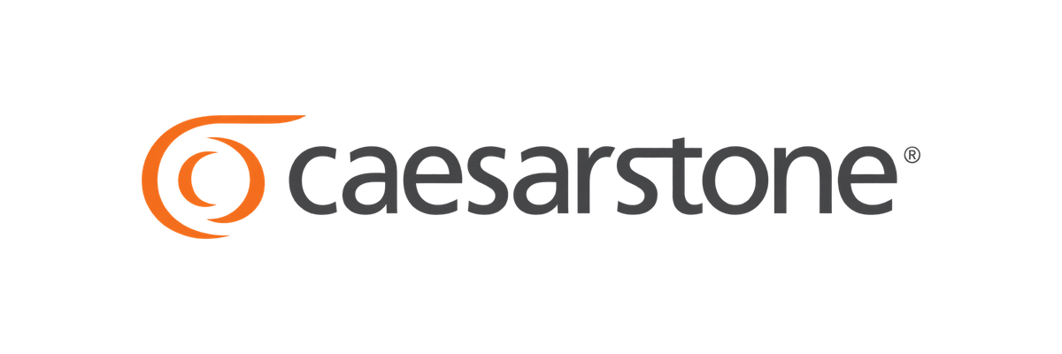 Caesarstone logo in black and orange