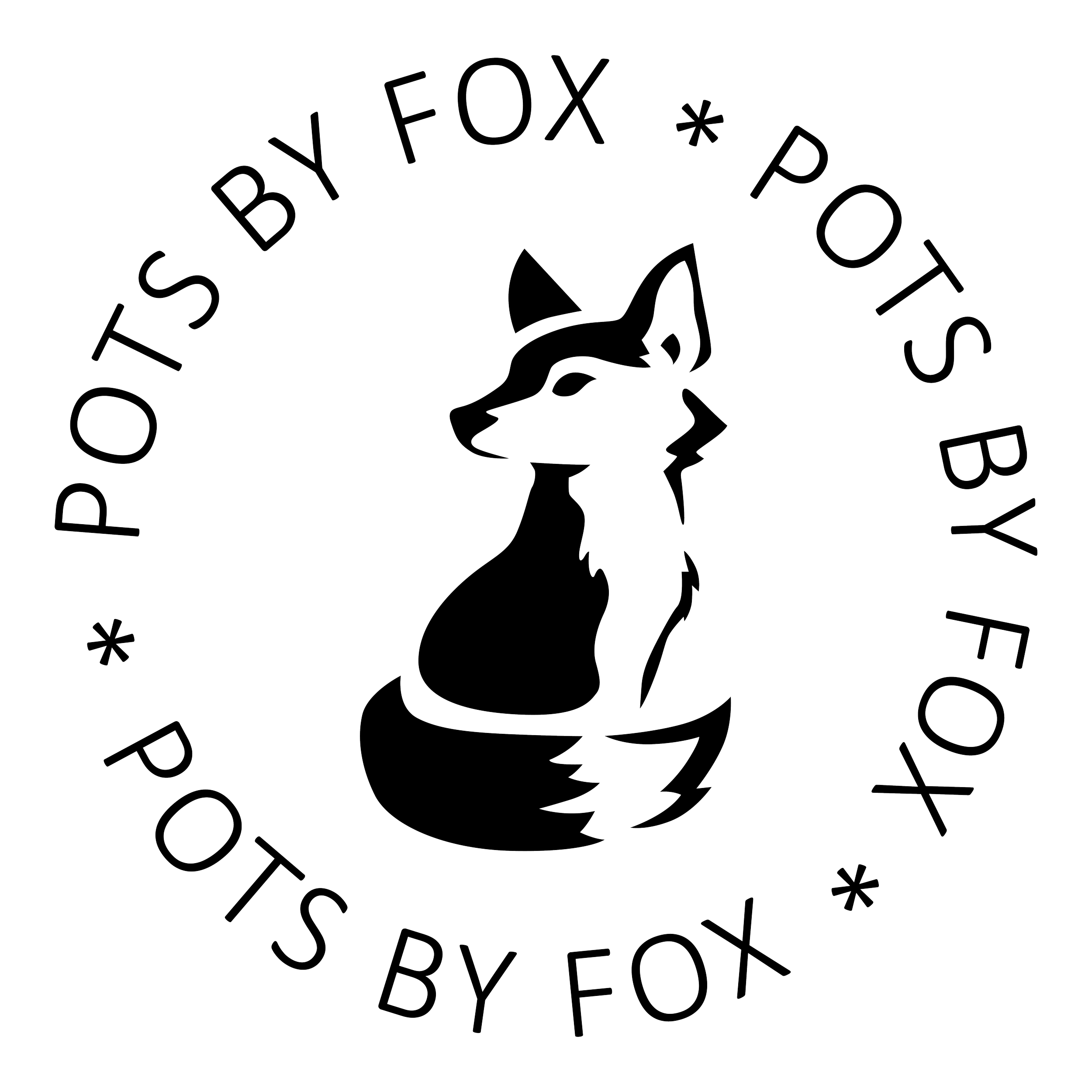 Outline of a fox's head with the phrase 'PRESBYT FOX*' in arched letters above, surrounded by smaller stars and letters.