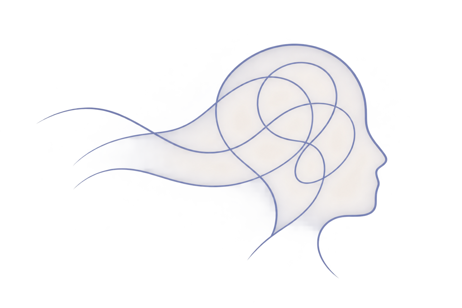 Line art representing trauma processing and nervous system regulation in therapy.