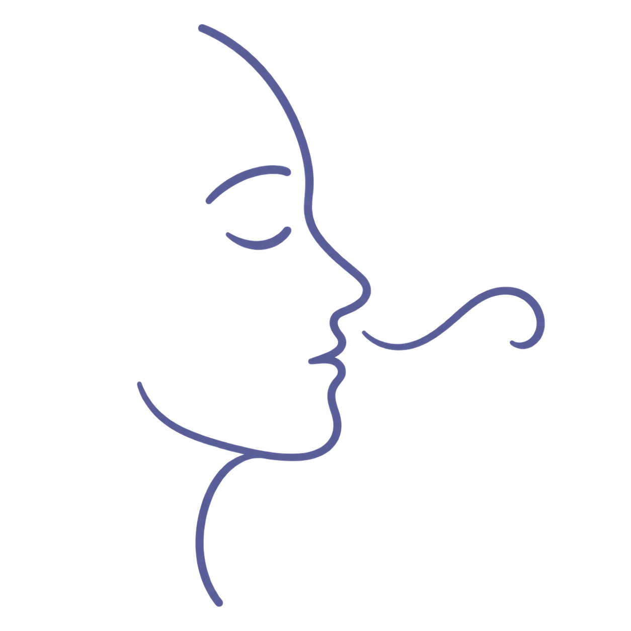 Breathing line illustration representing mindfulness and grounding.