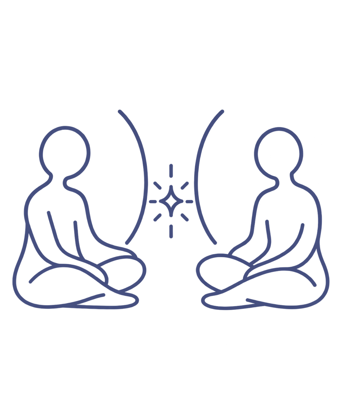Two people with healthy space between them, representing boundaries and self-advocacy.