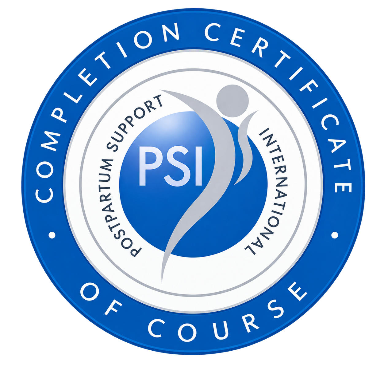 Postpartum Support International perinatal mental health training badge.