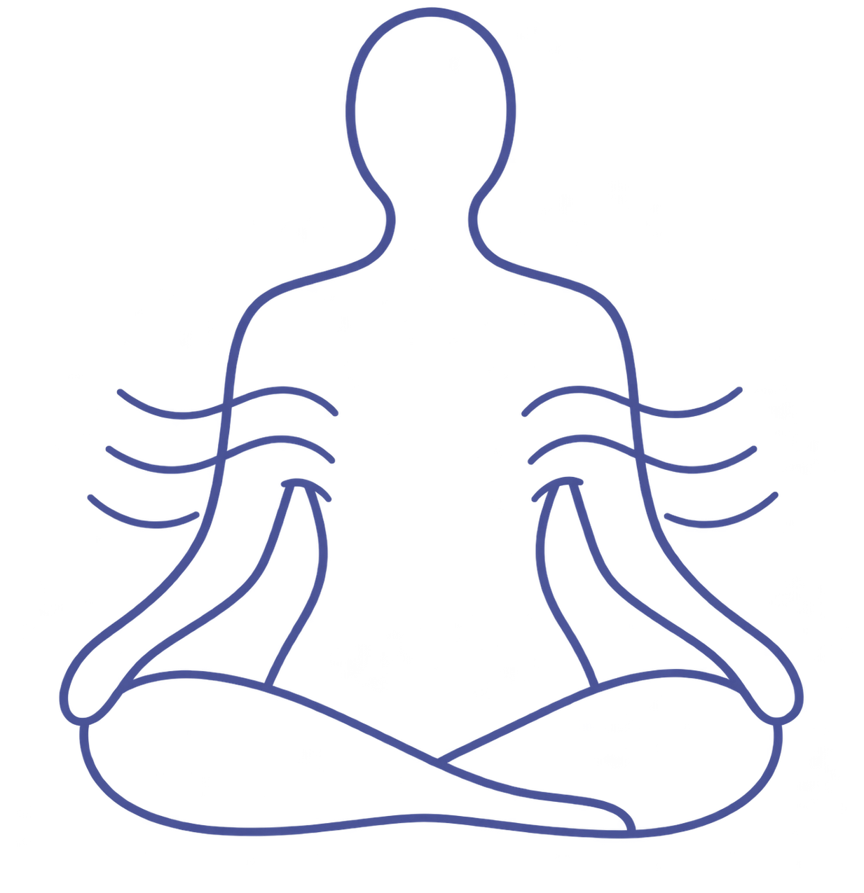 Seated figure illustrating somatic and nervous-system regulation.