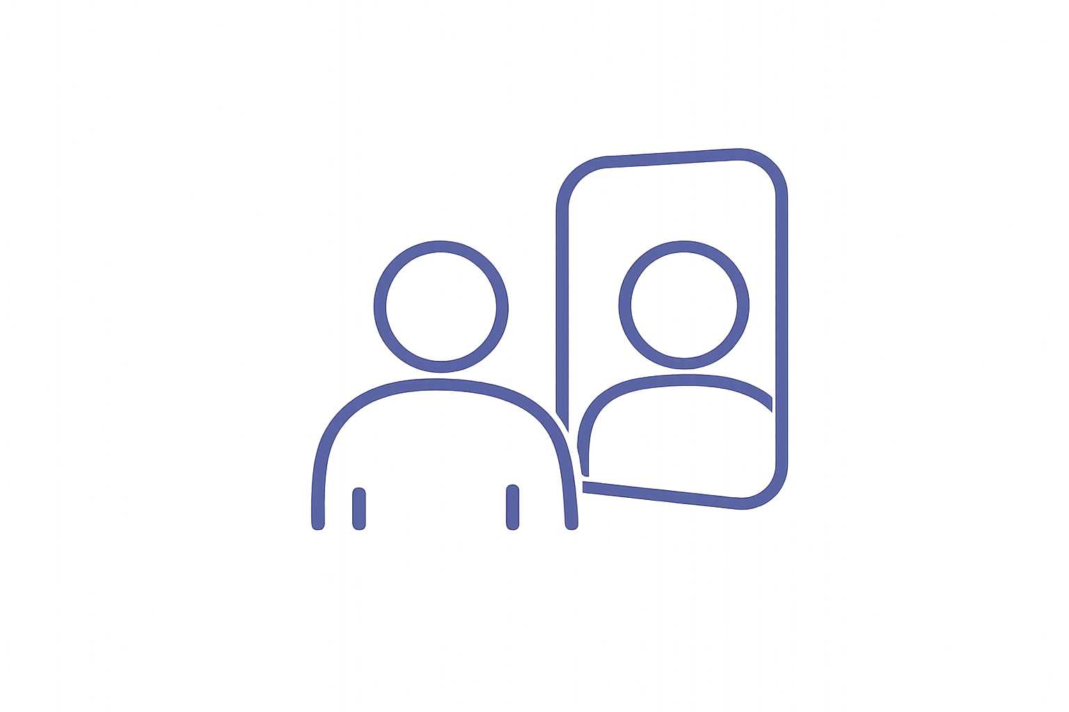Person looking in a mirror representing reconnecting with identity outside of role.