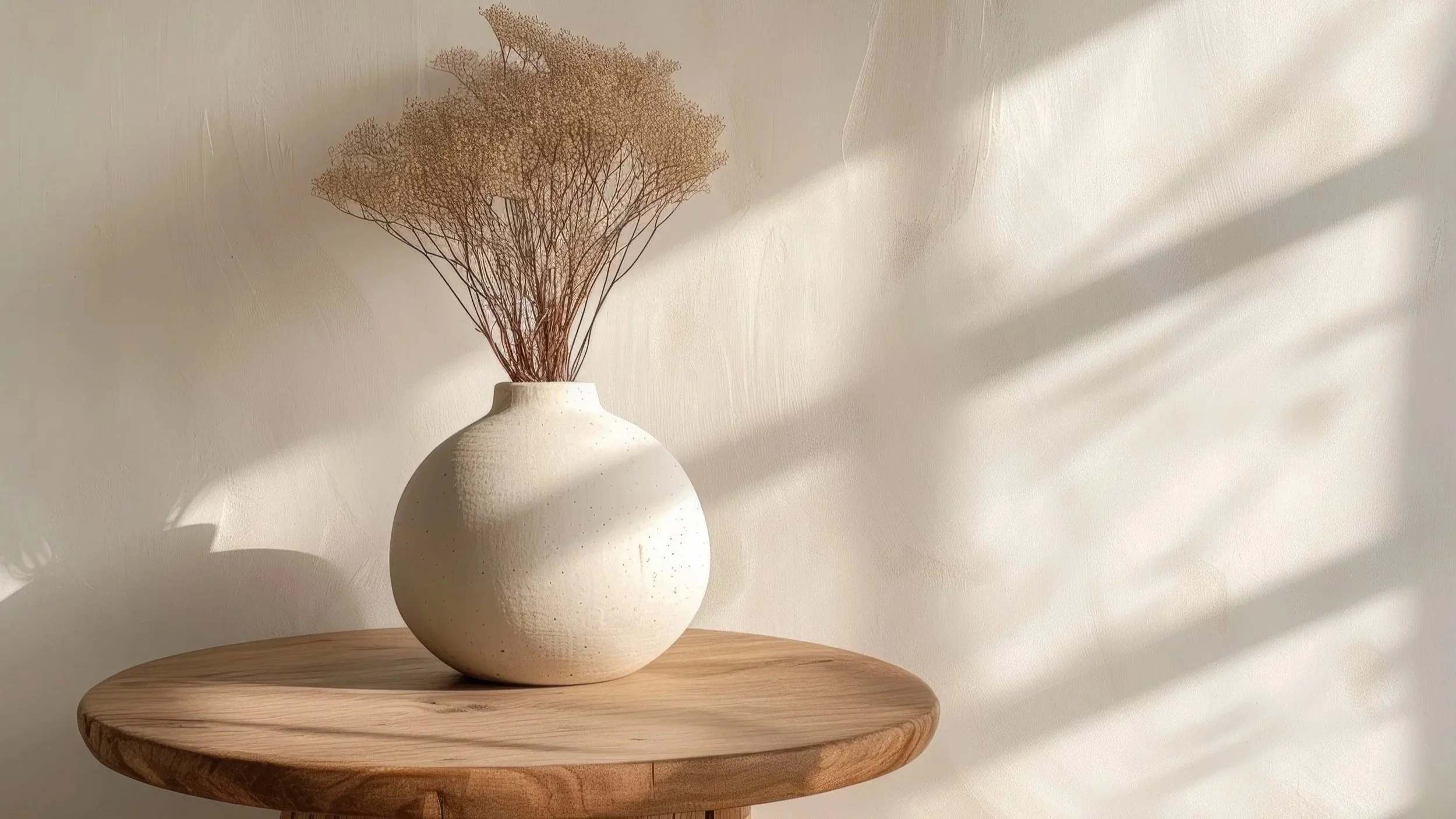 A white ceramic vase in a cozy room like a inviting therapy office in fort worth tx for adult trauma counseling.