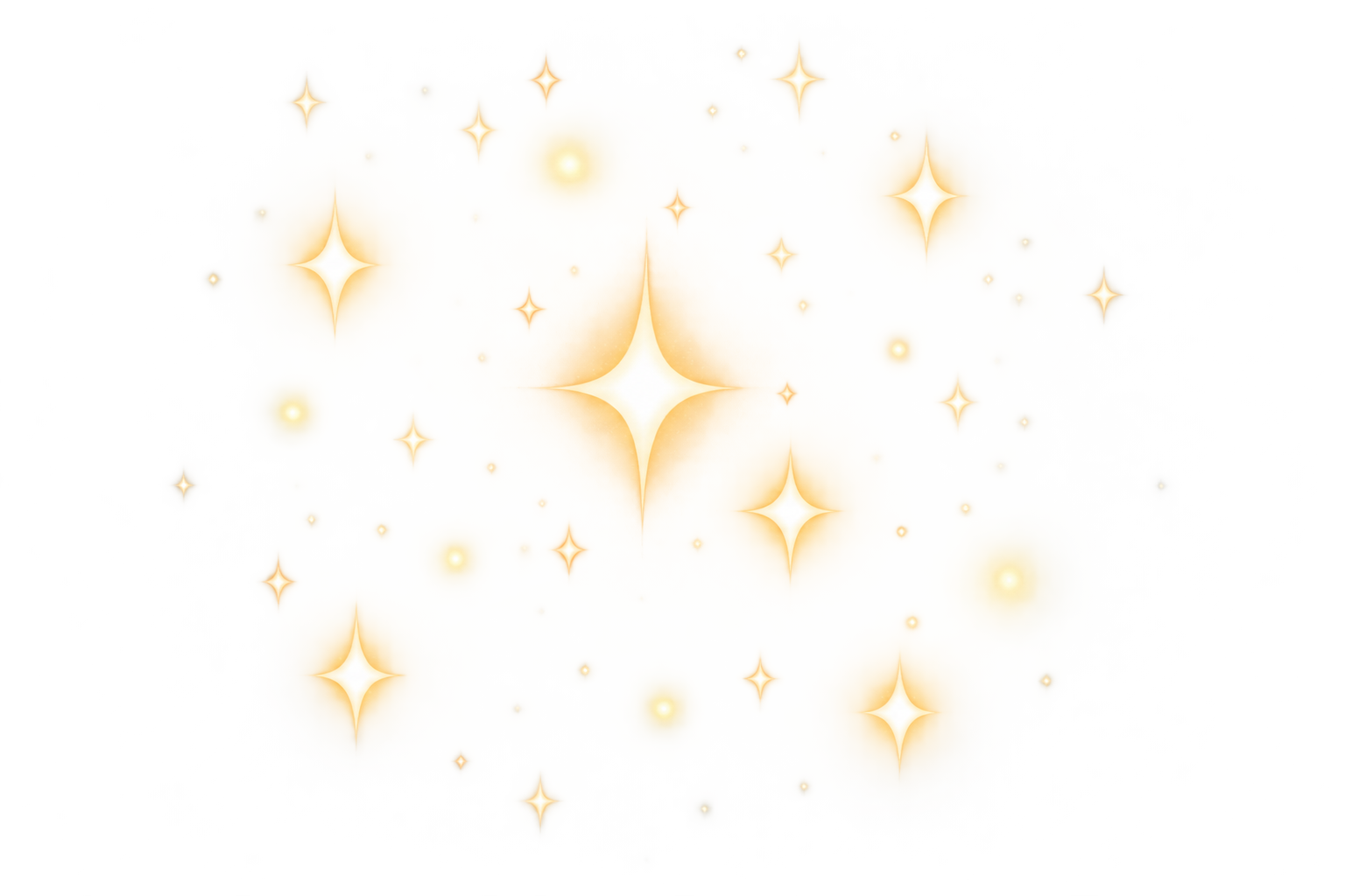 A glowing, golden, starry background with bright sparkling stars of various sizes, creating a magical, shimmering effect.