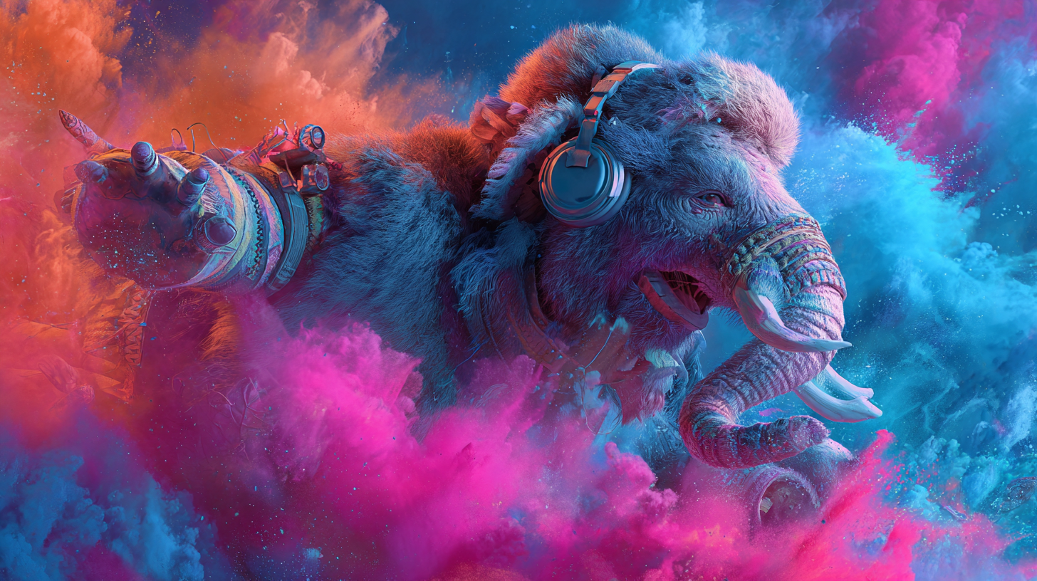 u9767649428_energetic_woolly_mammoth_DJ_surrounded_by_explodi_0c7de00d-e3a7-42a8-b966-1ab628c62b26_3.png