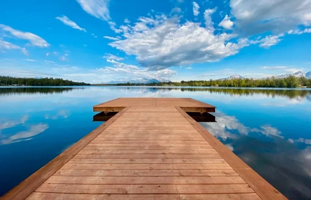 Large pressure treated dock on Wasilla Lake, Alaska by Cando General Contractor, Andrew France
