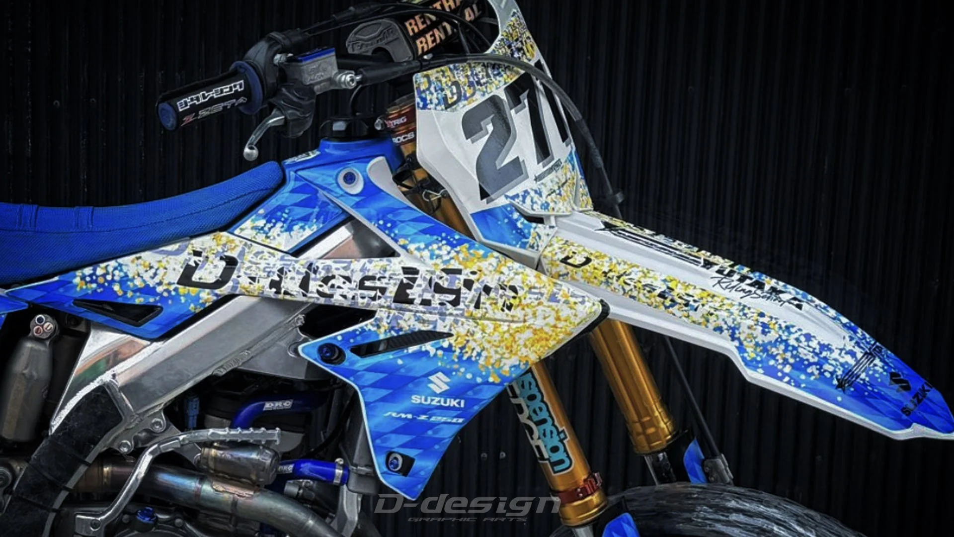 スズキのRM-Z250のオリジナルデカール　モトクロスバイク　デカール