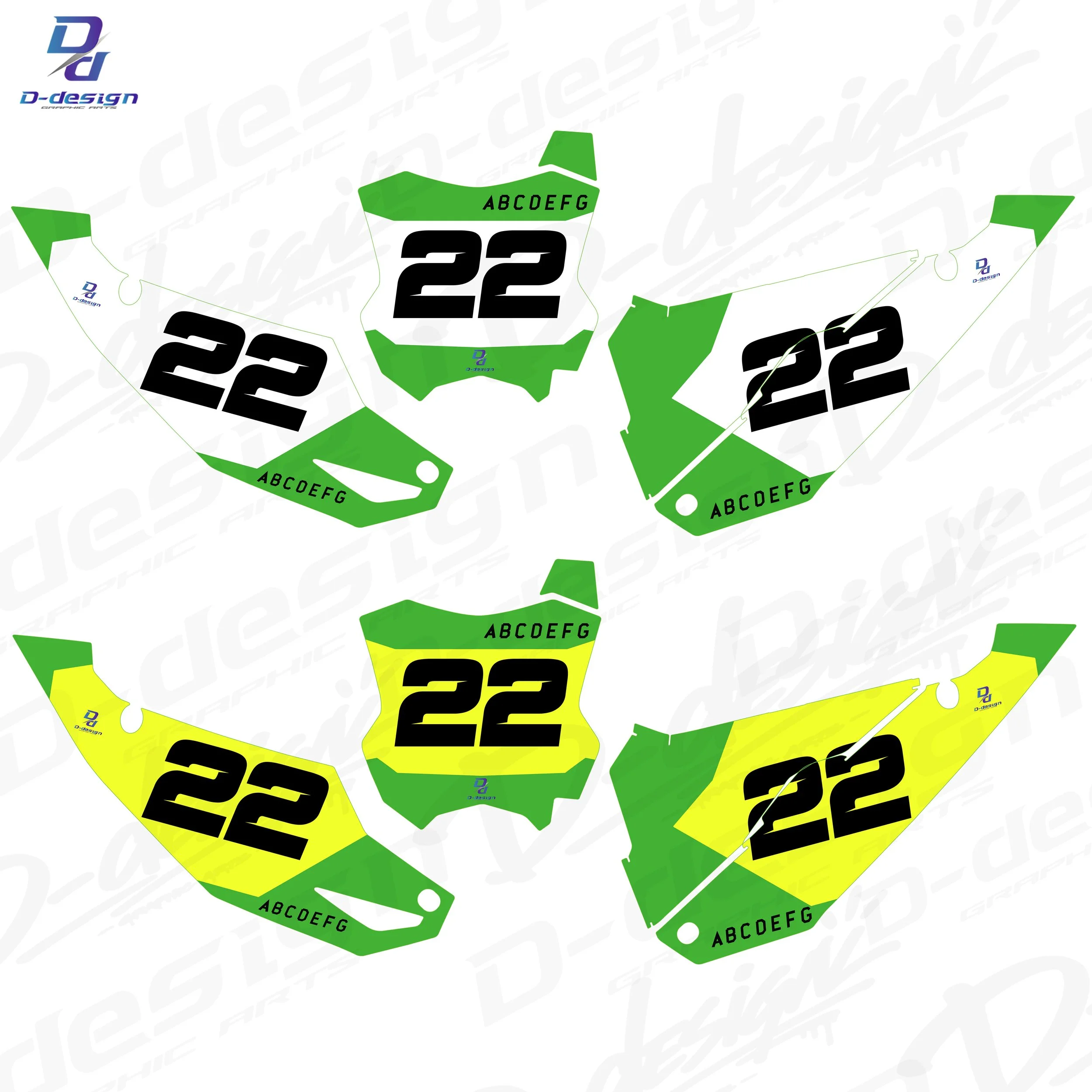 D-design KX250/450 24-25 ゼッケンベースデカール セミオーダーキット
