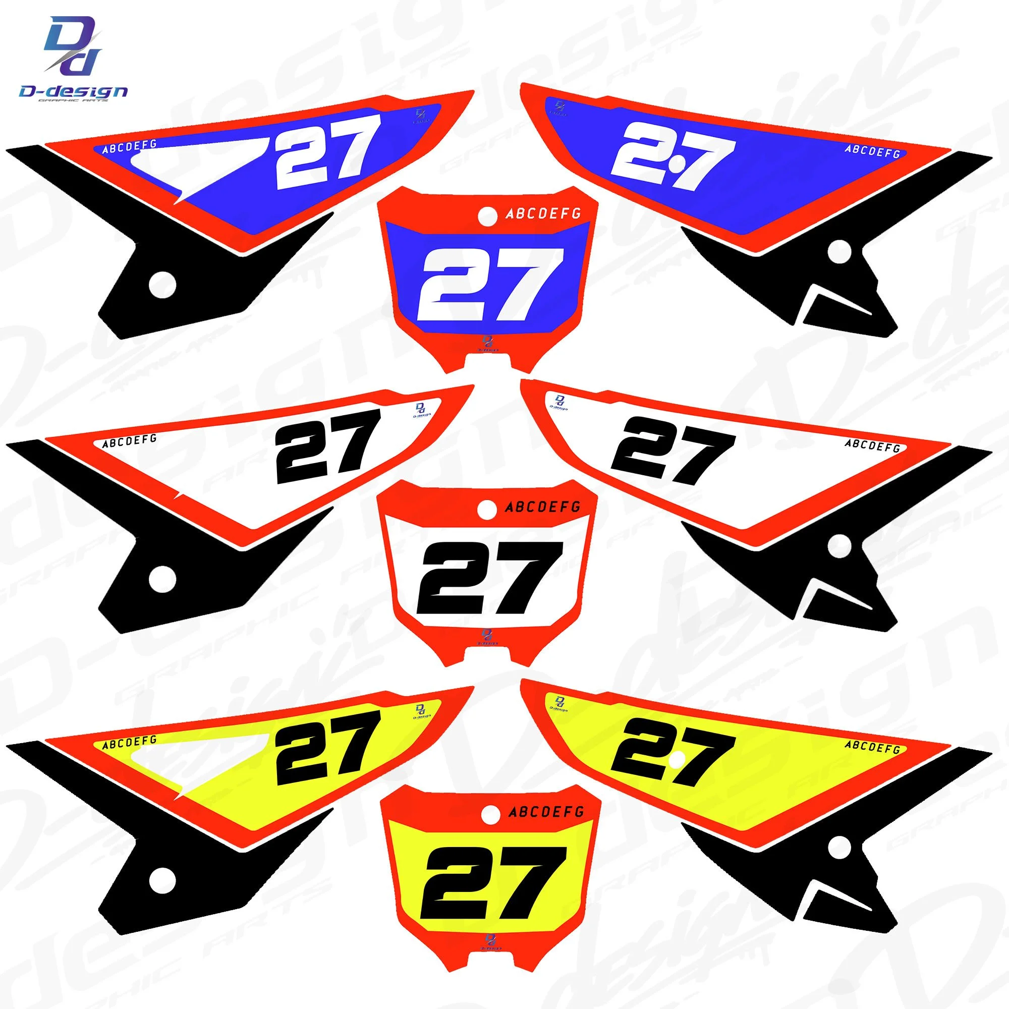 D-design CRF250R/450R 25-26 ゼッケンベースデカール セミオーダー キット