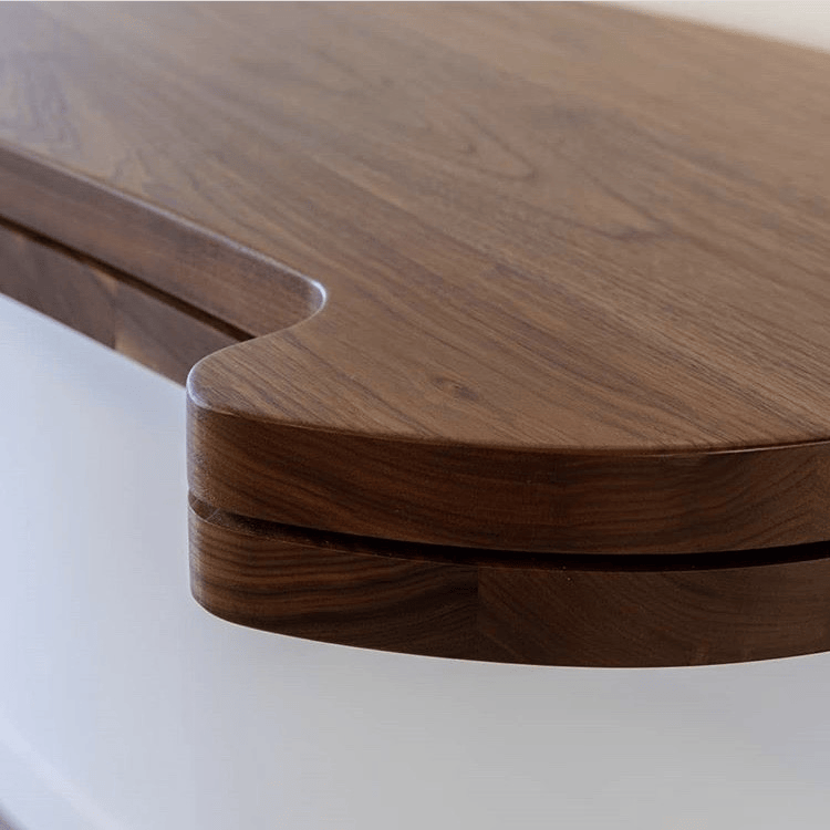 Furniture, Curved Black Walnut Details