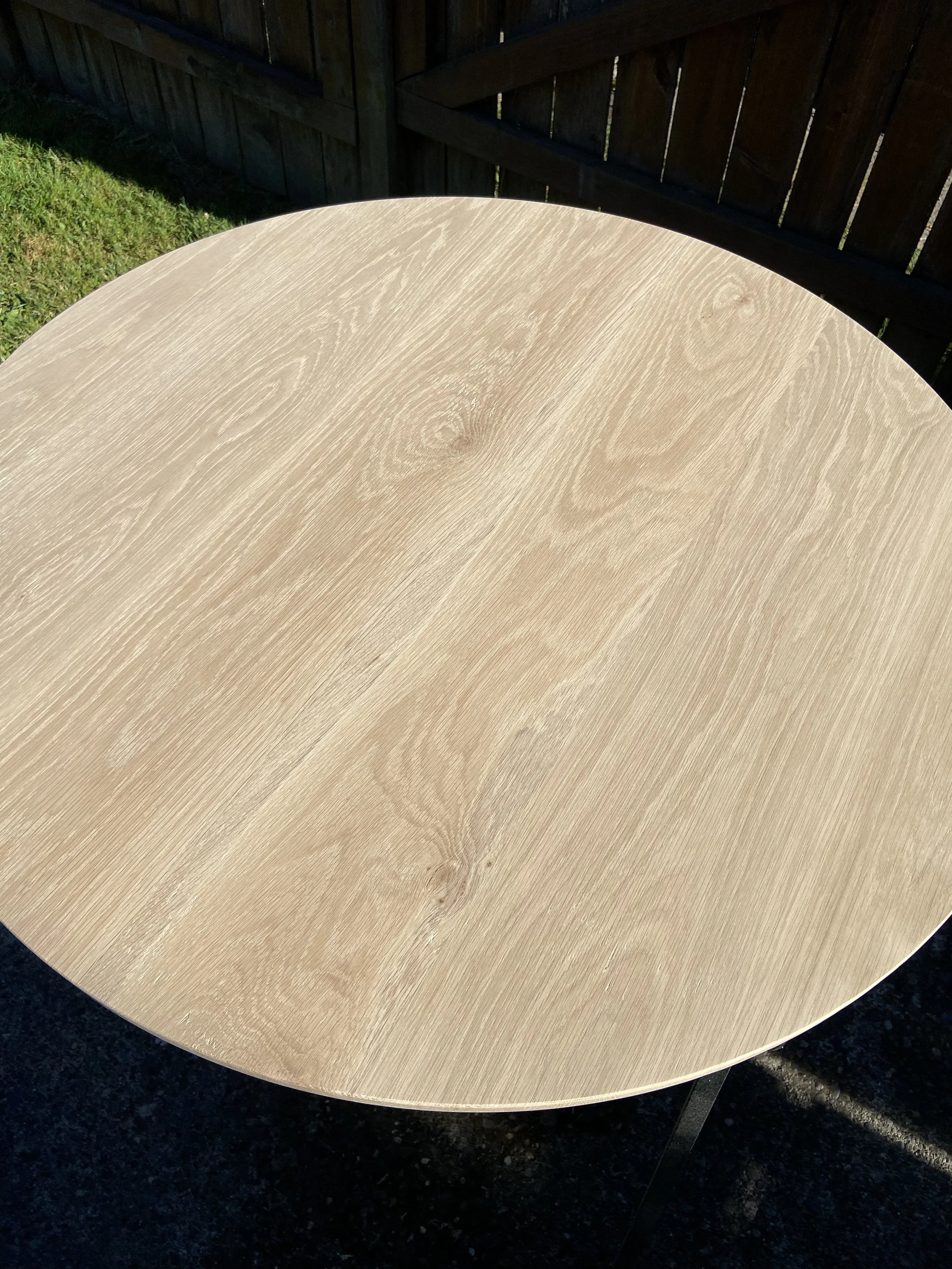 Furniture, White Oak Round Table
