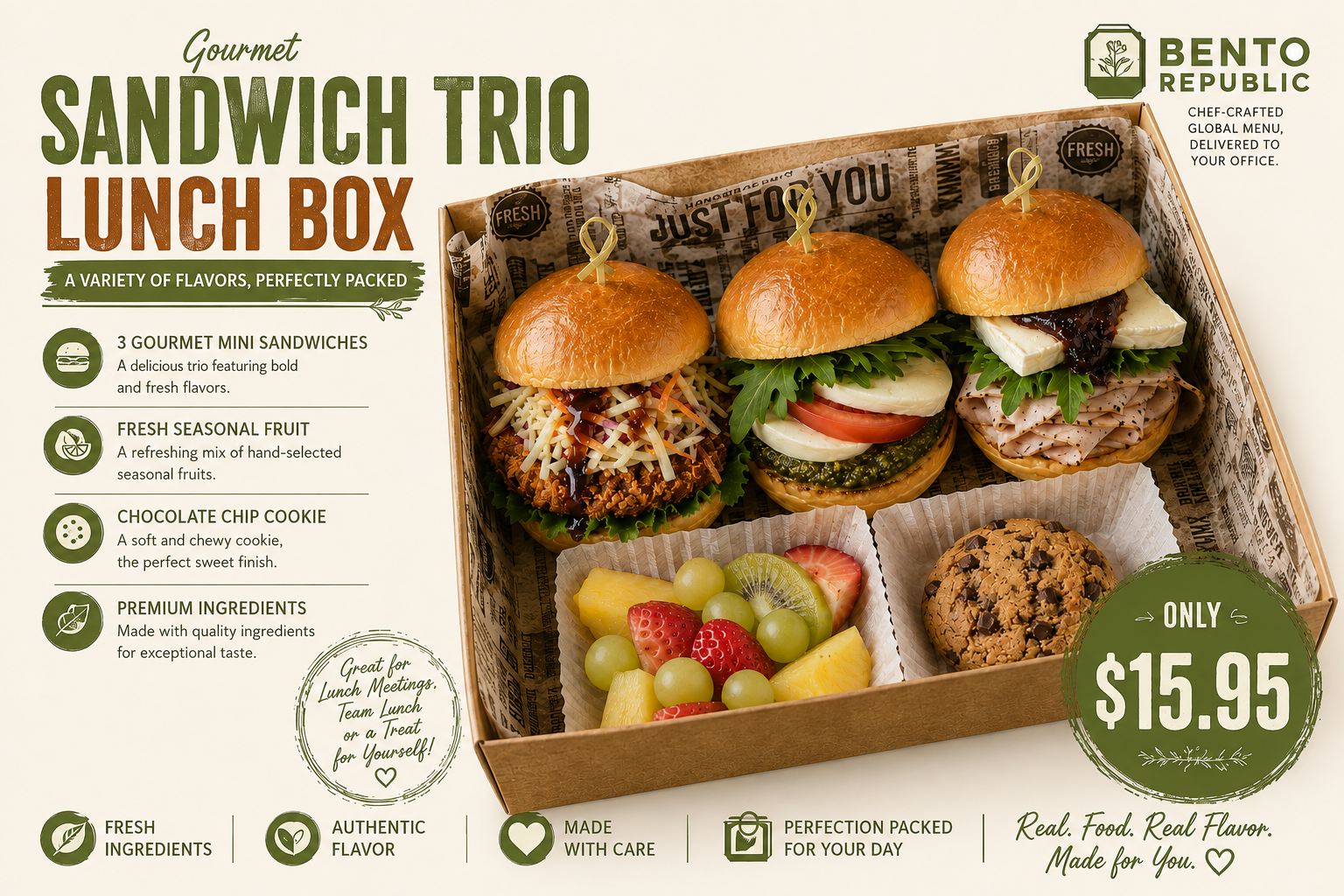 Trio Sliders - Bento Box