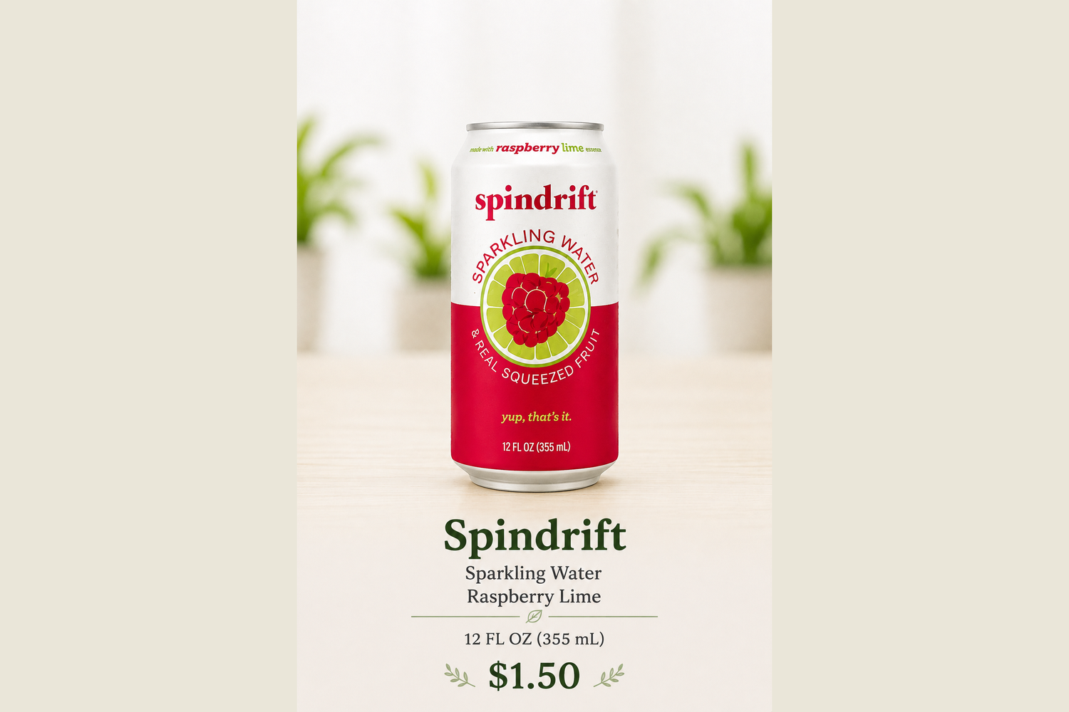 Spindrift Sparkling Water - Raspberry Lime