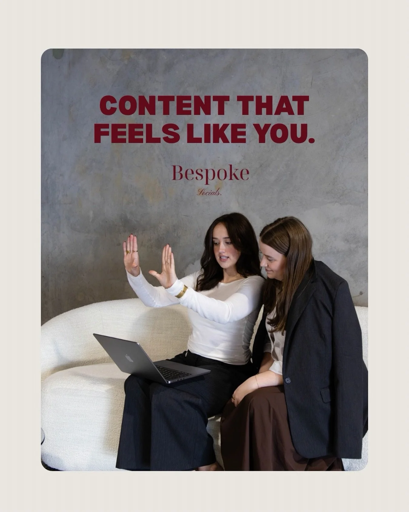We aren&rsquo;t in the business of reinventing your entire business 🚫🙈

We&rsquo;re in the business of showing people what makes you, YOU.

Our mission is simple: telling your story through content that feels like you.

We leverage your personality