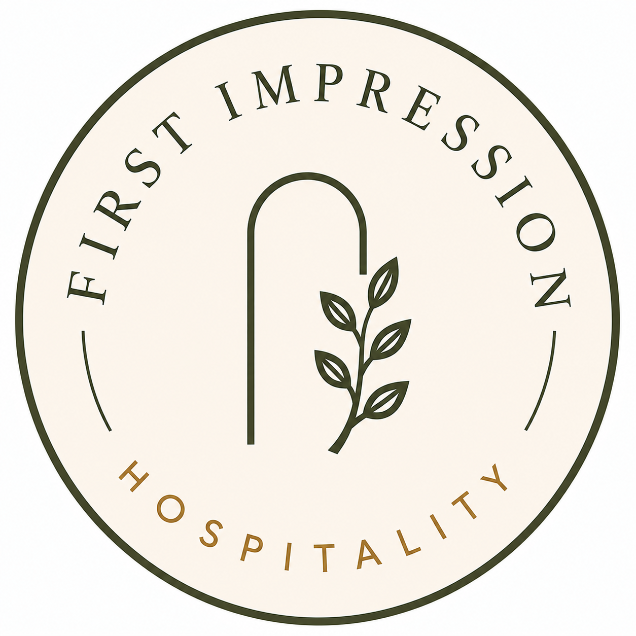 Logo with the text 'Firest Impressions Hospital'; a stylized bat with a plant-growing from its body.