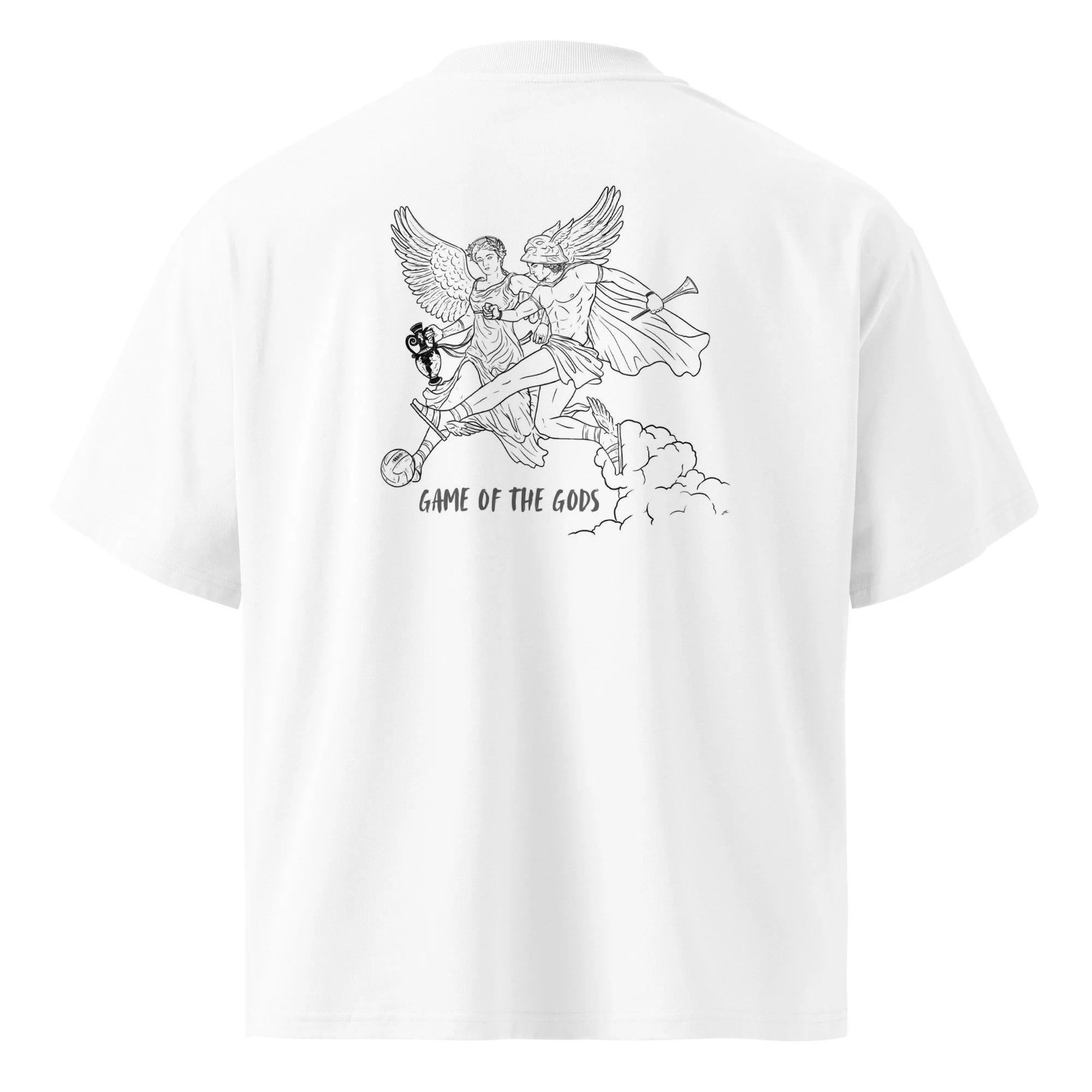 Unisex organic oversized high neck t-shirt