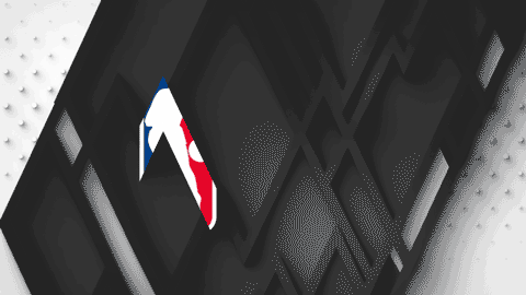 Close-up of the NBA logo on a black textured background.
