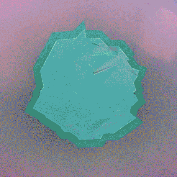 A cut sapphire gemstone with a deep blue color and multiple facets.