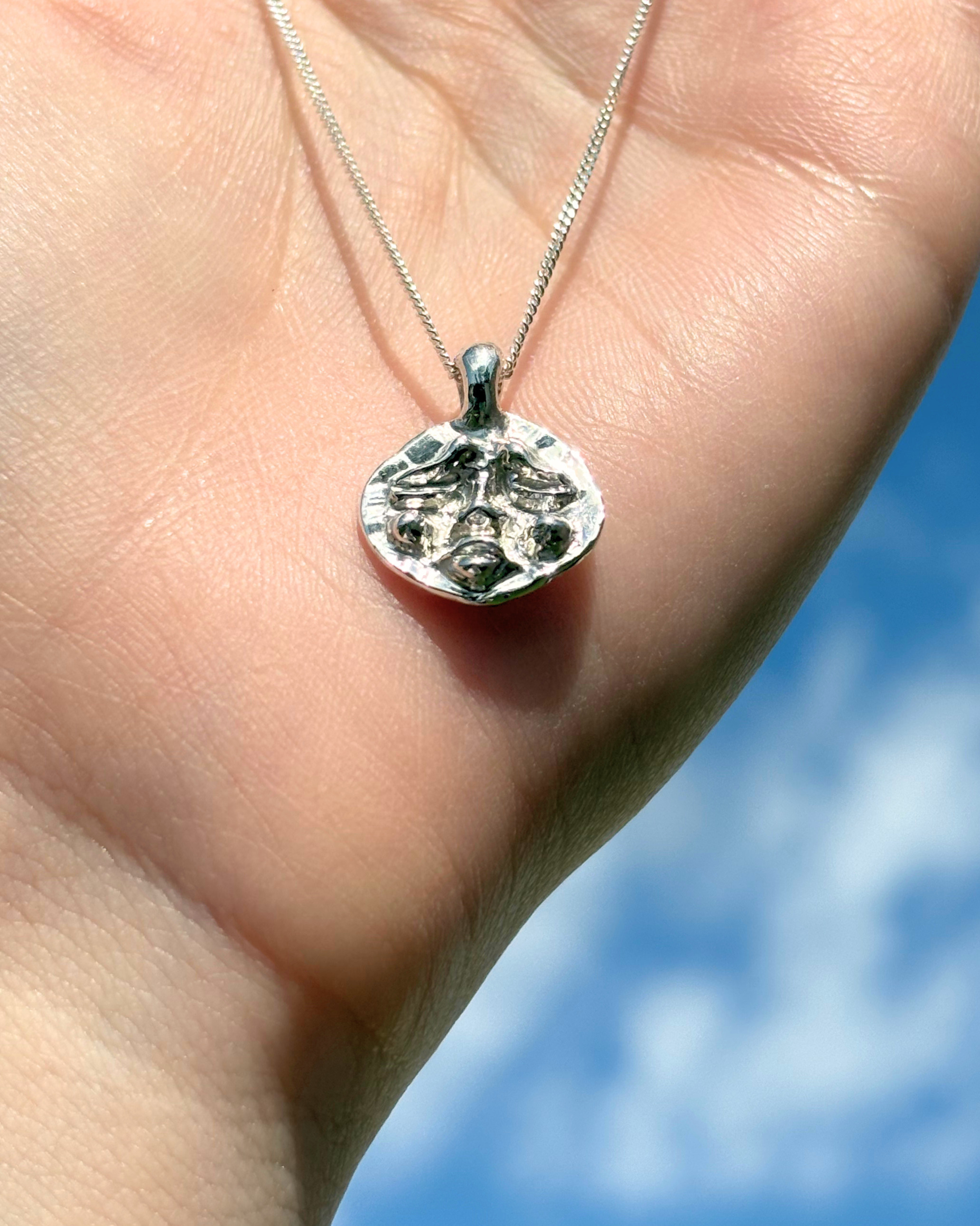 Cindy Lou Mask Sterling Silver Necklace