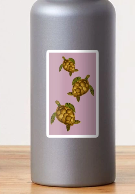 Turtle Sticker Pink