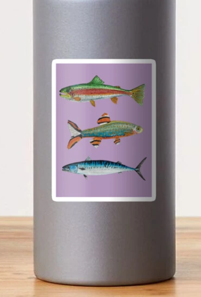 Fish Sticker Purple