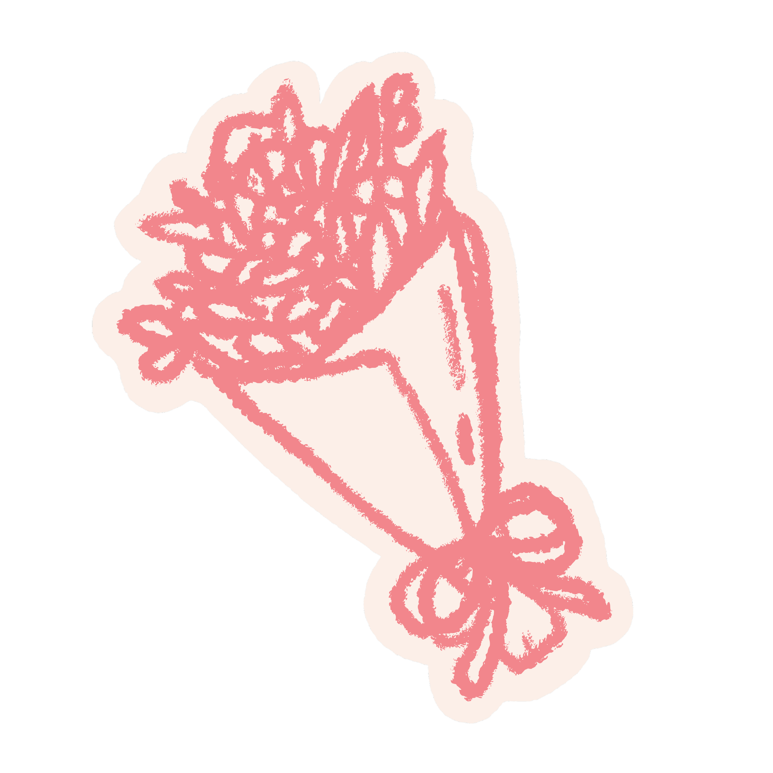 A pink outline of a human brain on a black background.