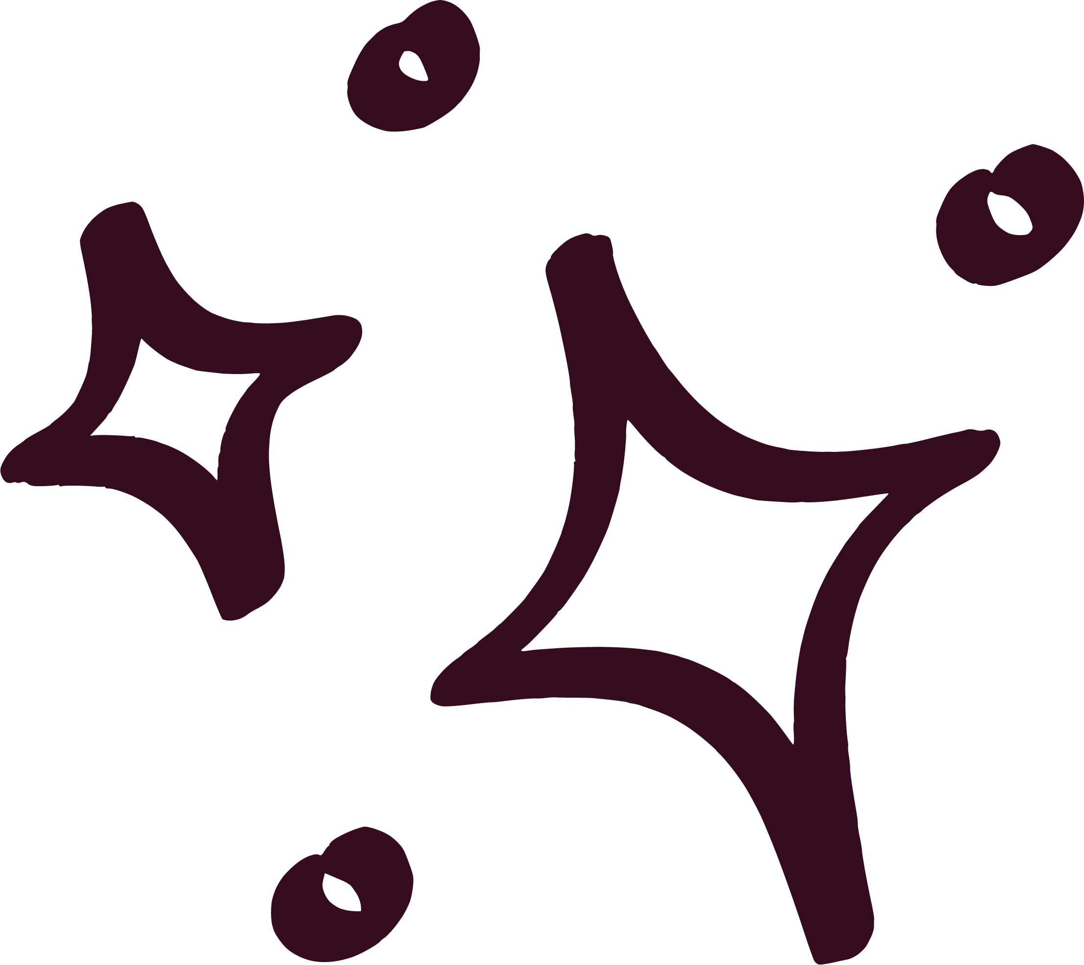 A line drawing of three purple game controllers connected by a purple cable.