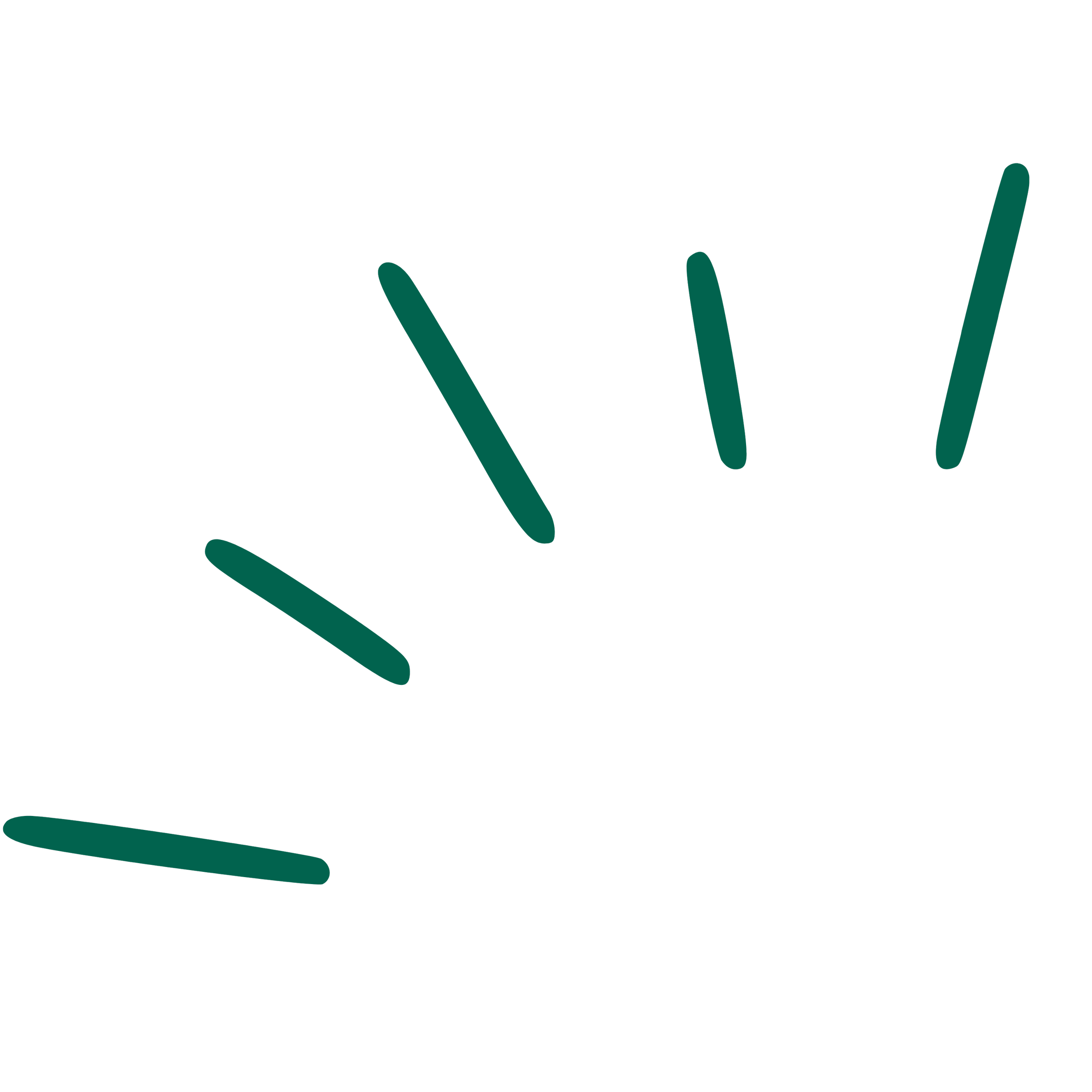 Stylized black outline of a cactus plant with three green, curved arms on a black background.