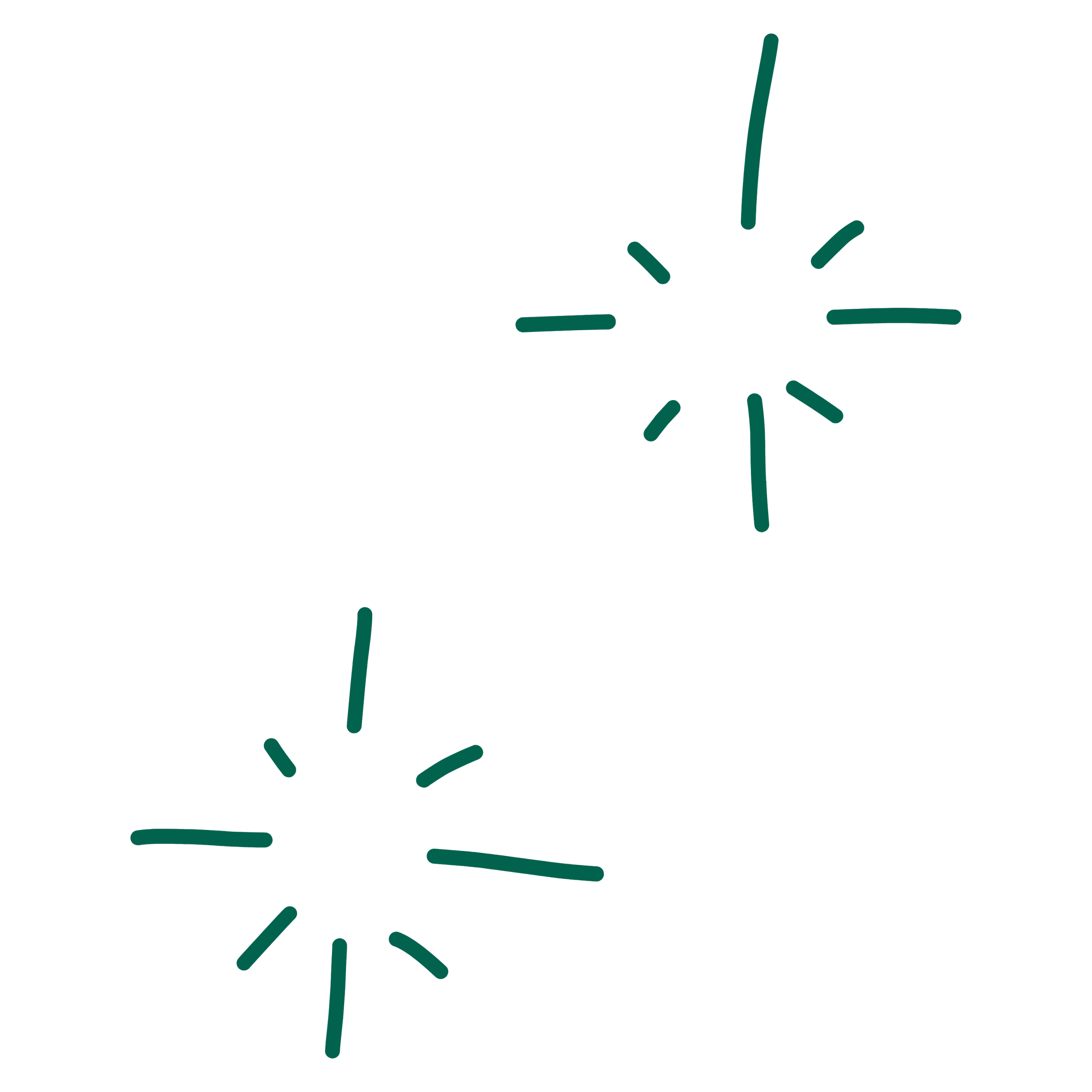 Stylized clock face with teal lines indicating the hours, minutes, and seconds on a black background.