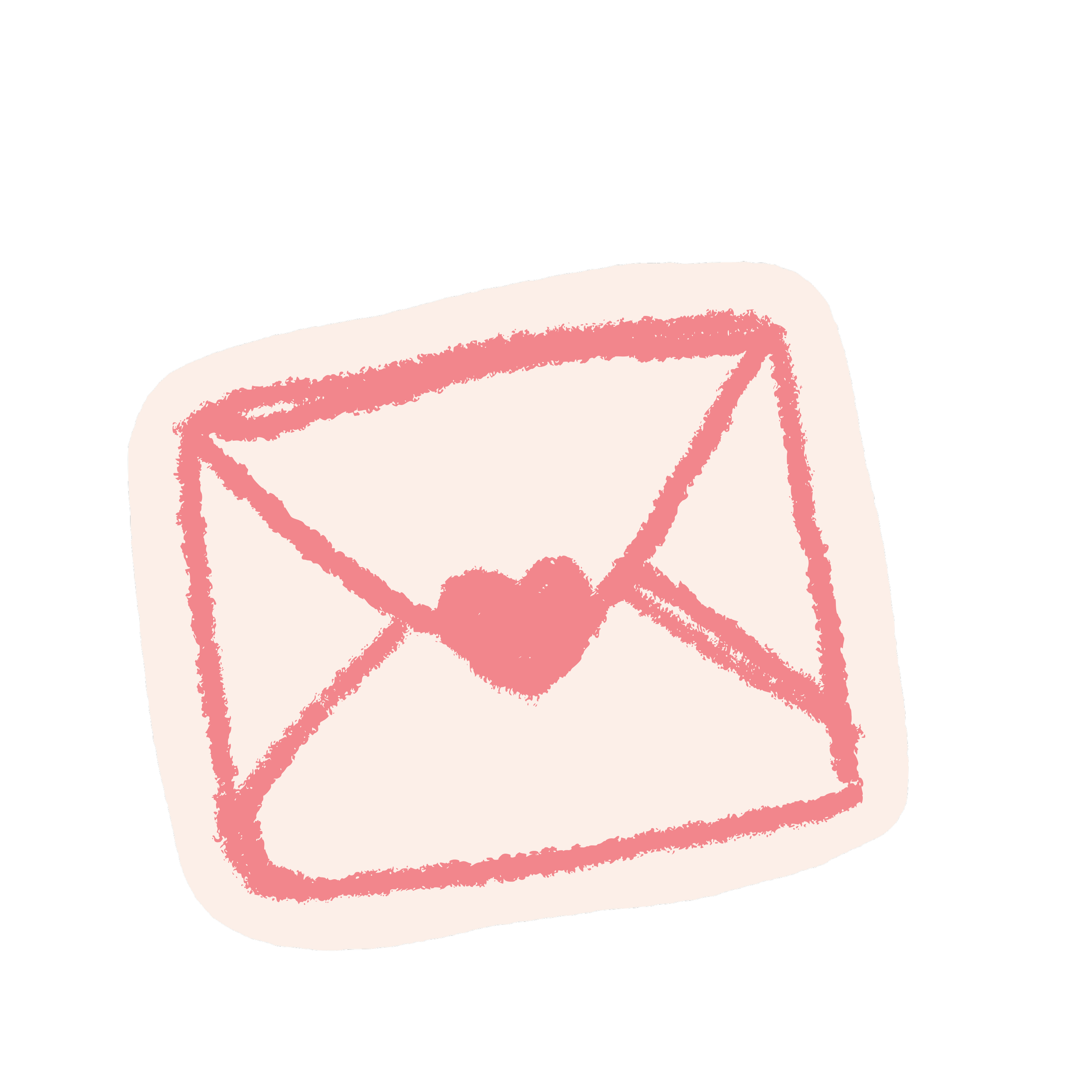 Abstract drawing of a coffee mug with a pink outline on black background.