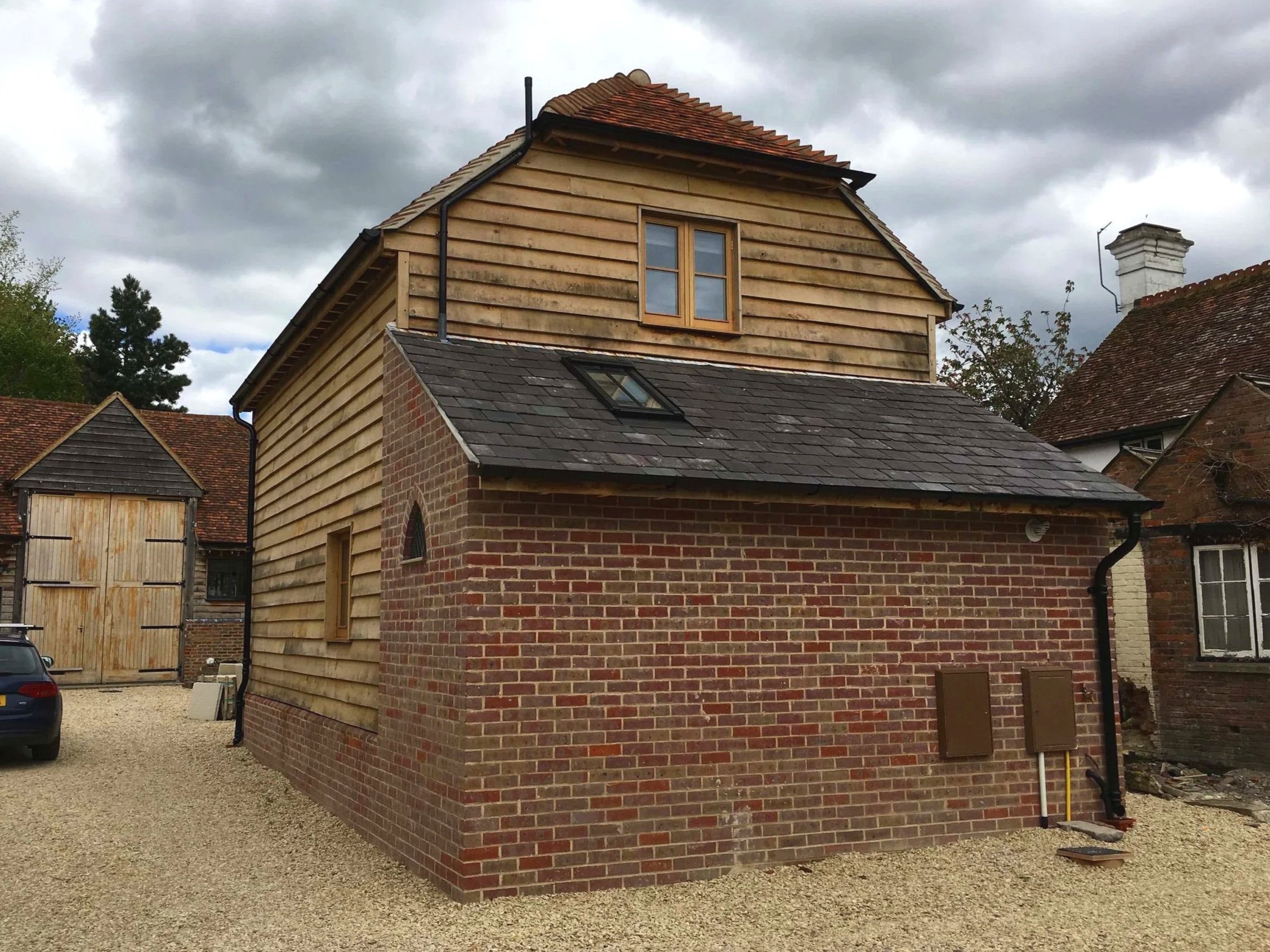An image of a barn restoration. 